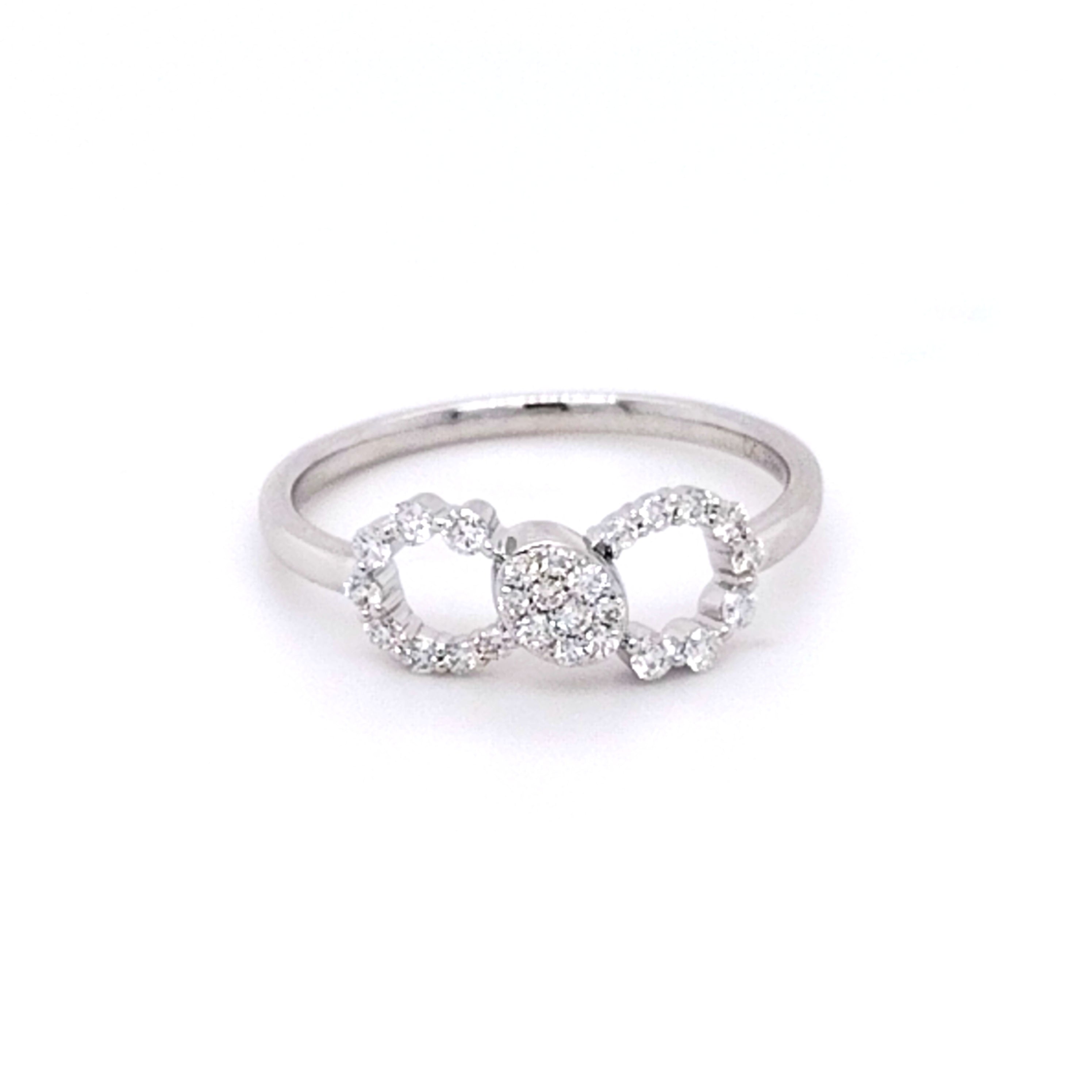 Diamond Infinity Loop Ring