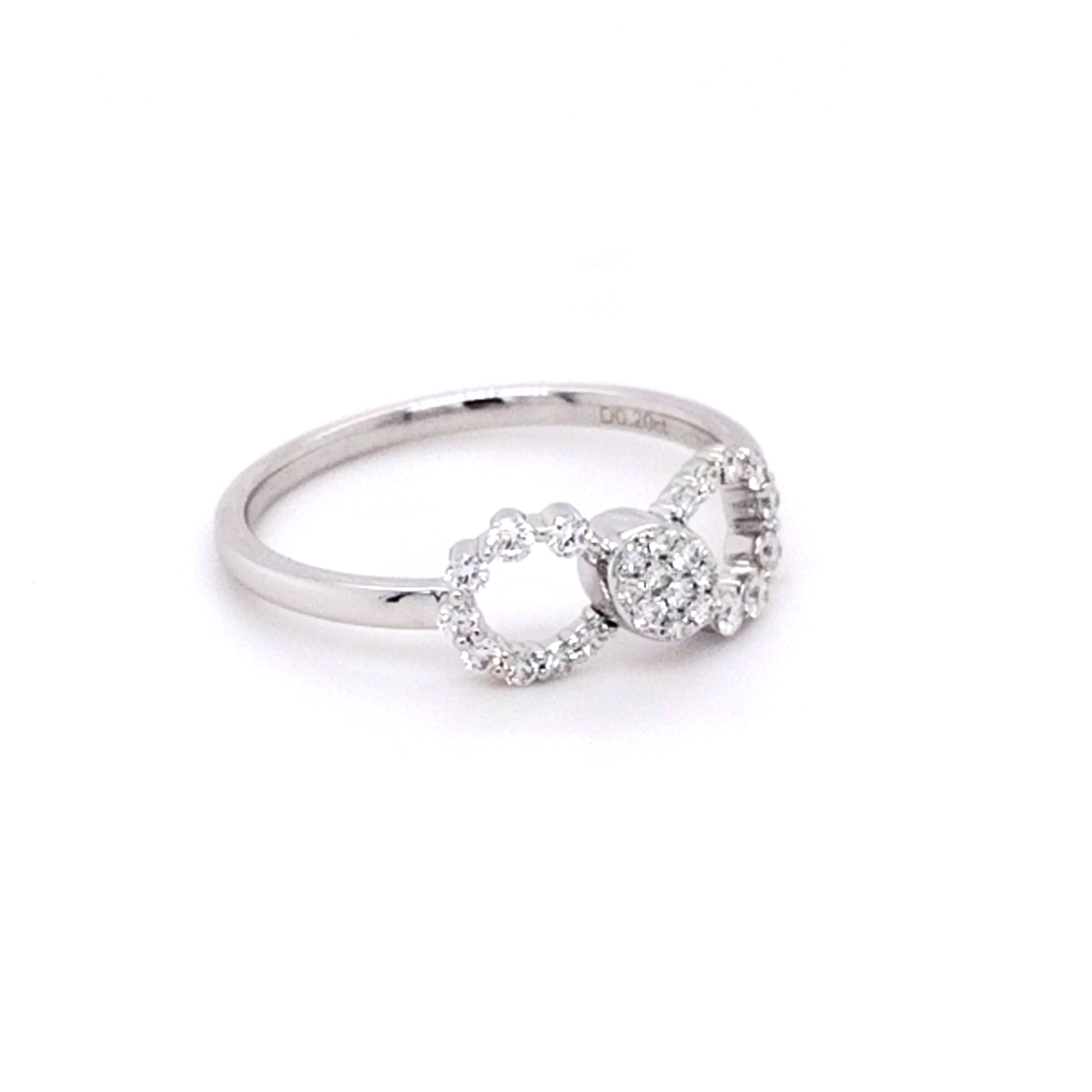 Diamond Infinity Loop Ring