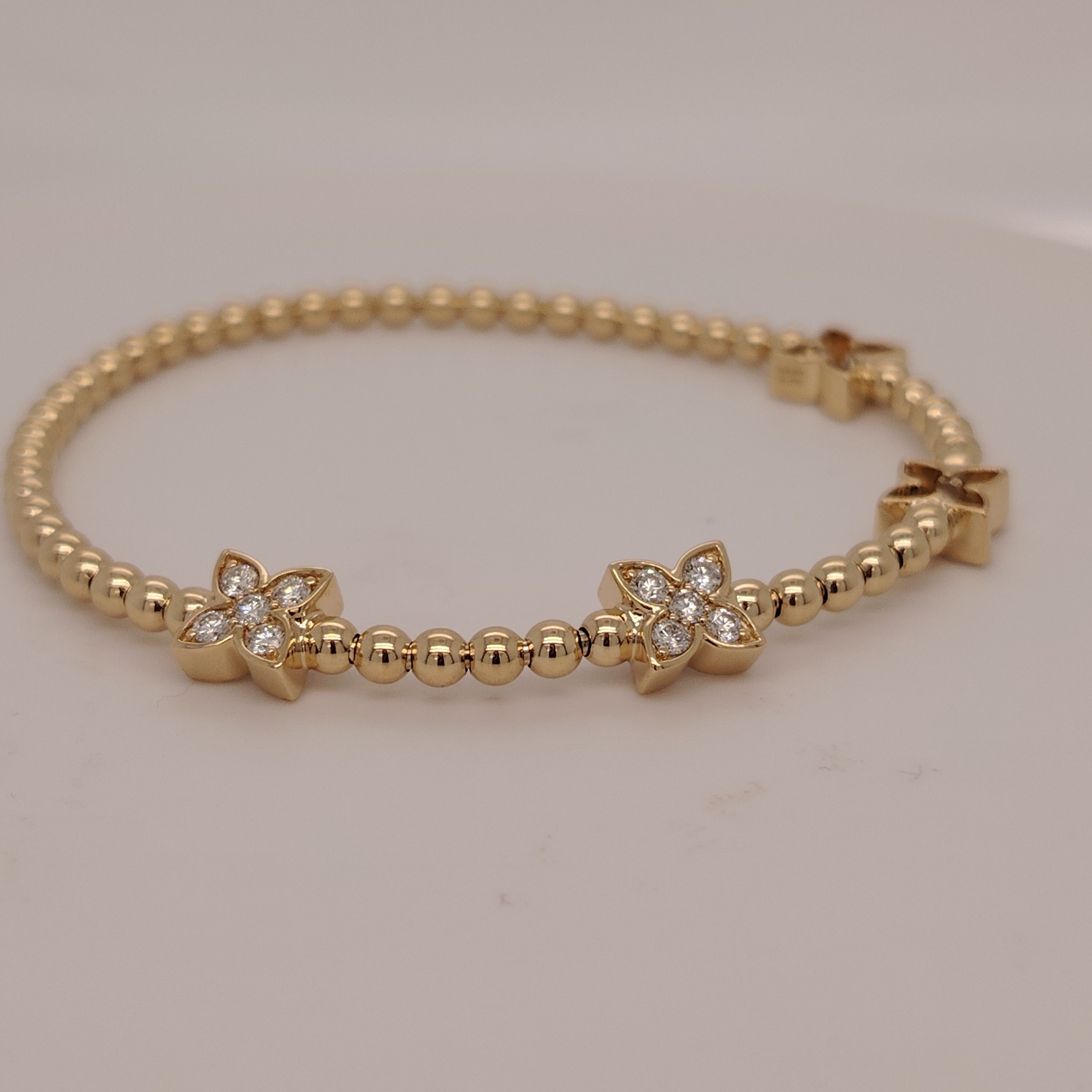 Diamond Flower Stretch Bracelet