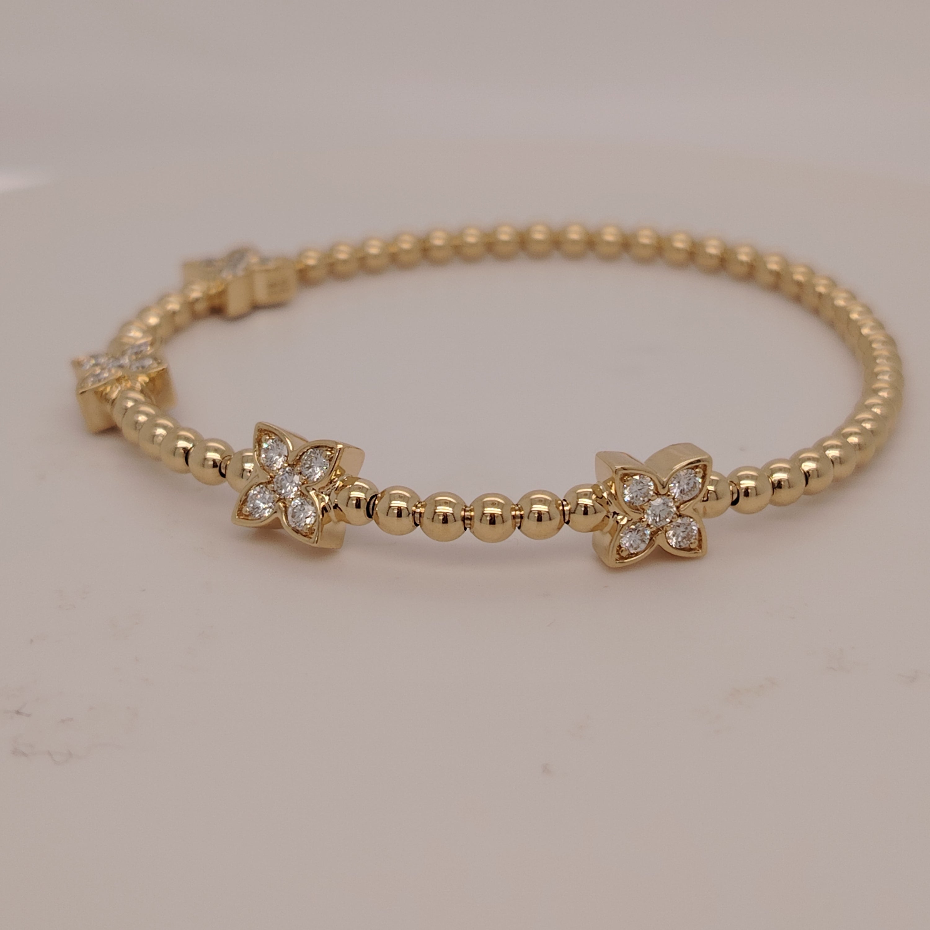 Diamond Flower Stretch Bracelet