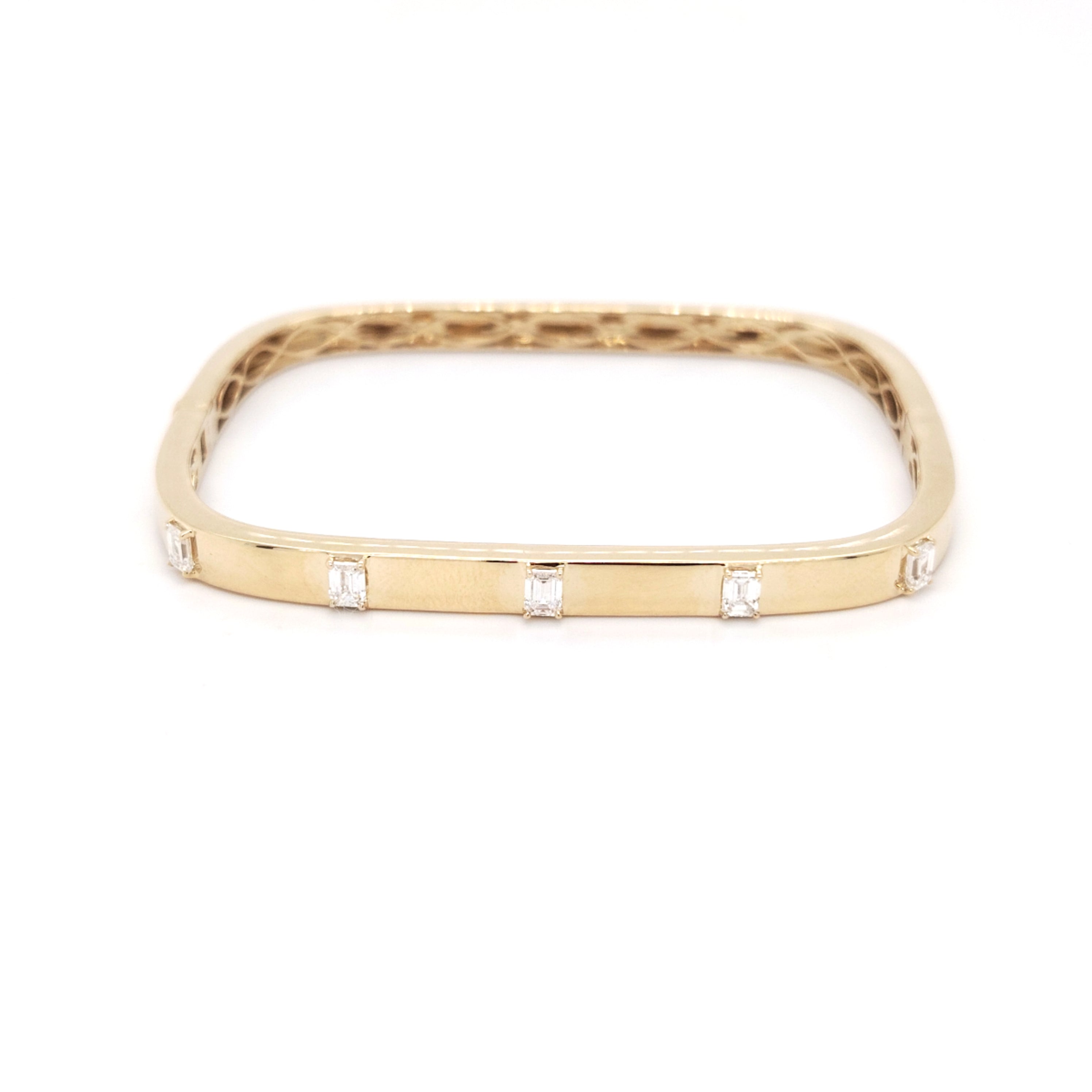 Square Diamond Bangle Bracelet