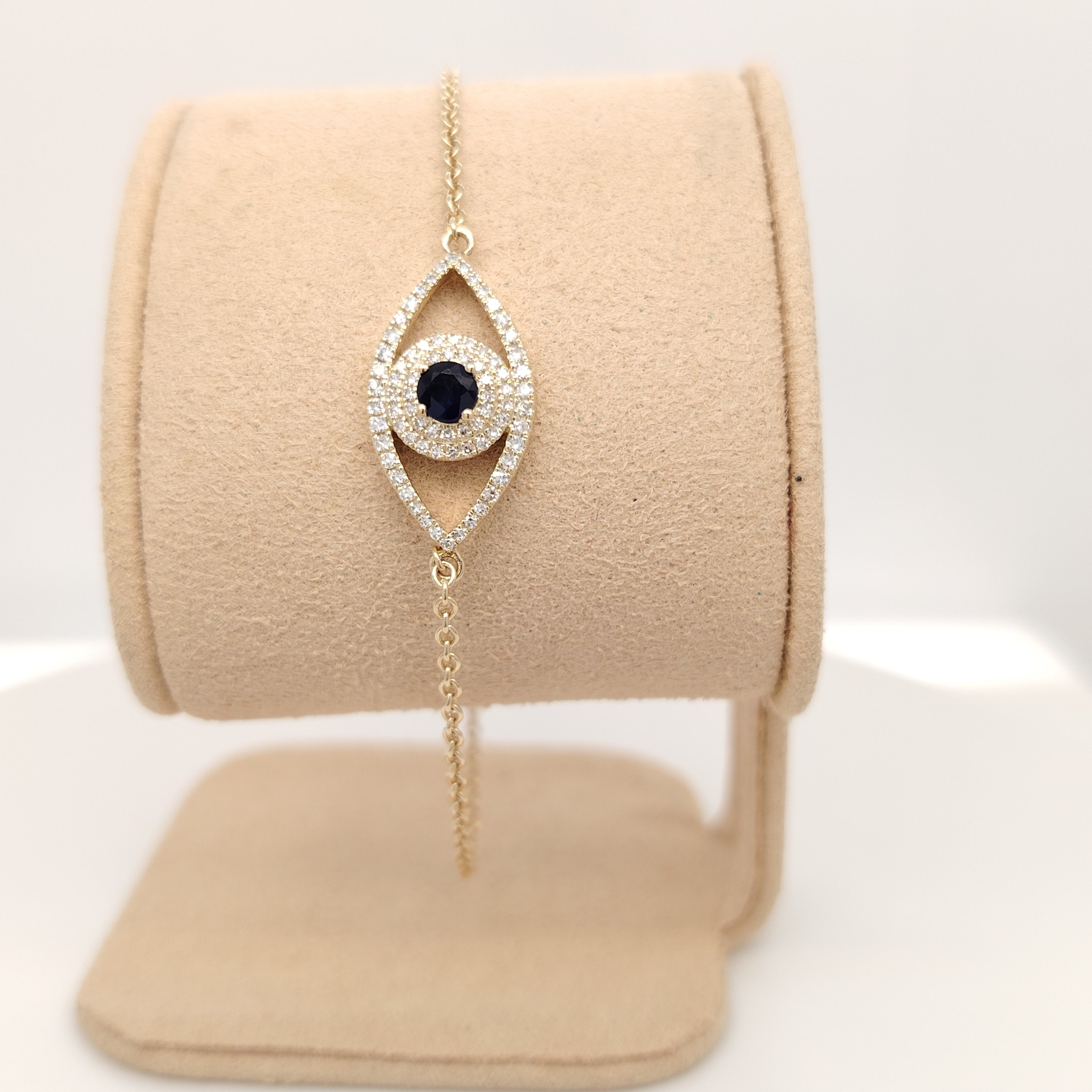 Sapphire Evil Eye Diamond Bracelet