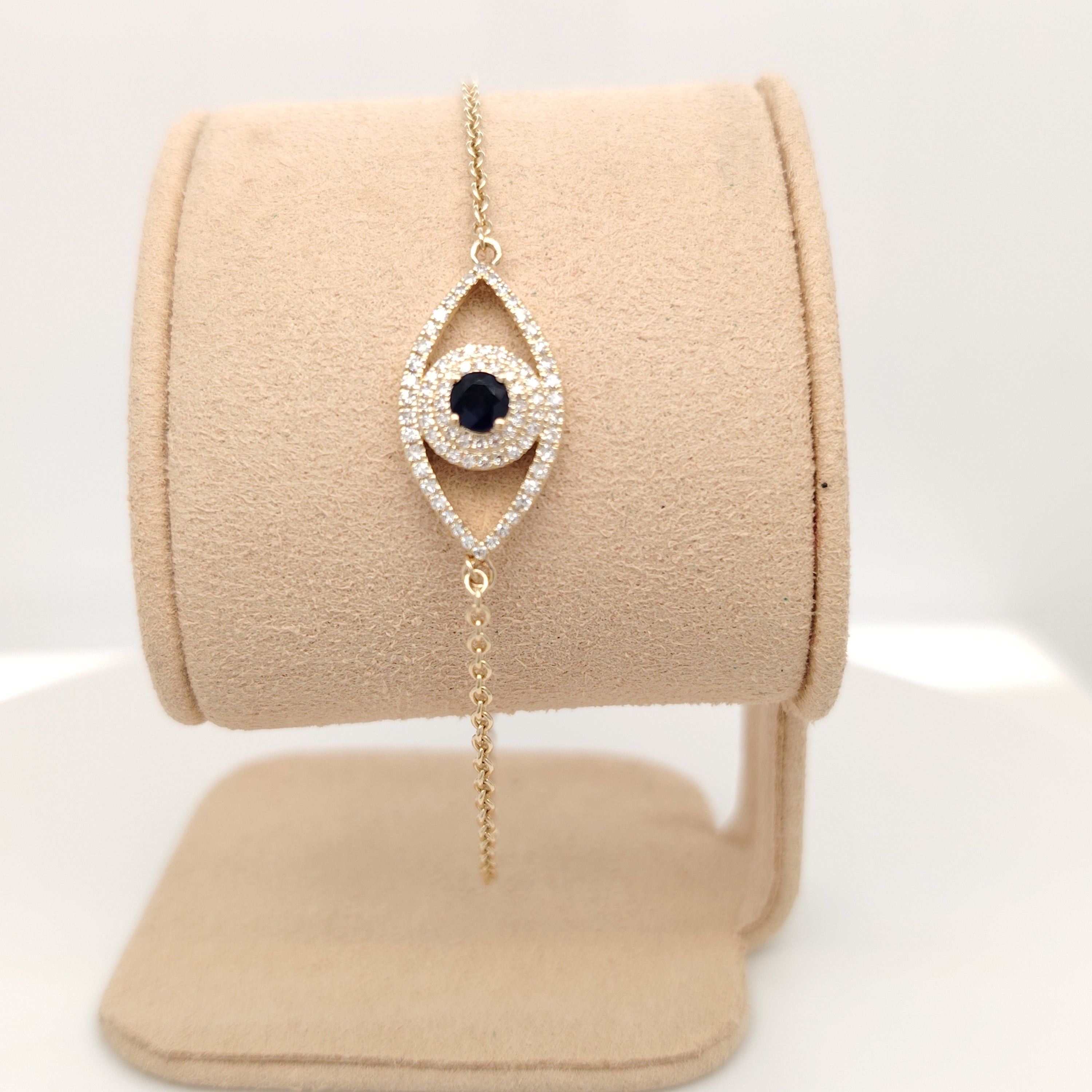 Sapphire Evil Eye Diamond Bracelet