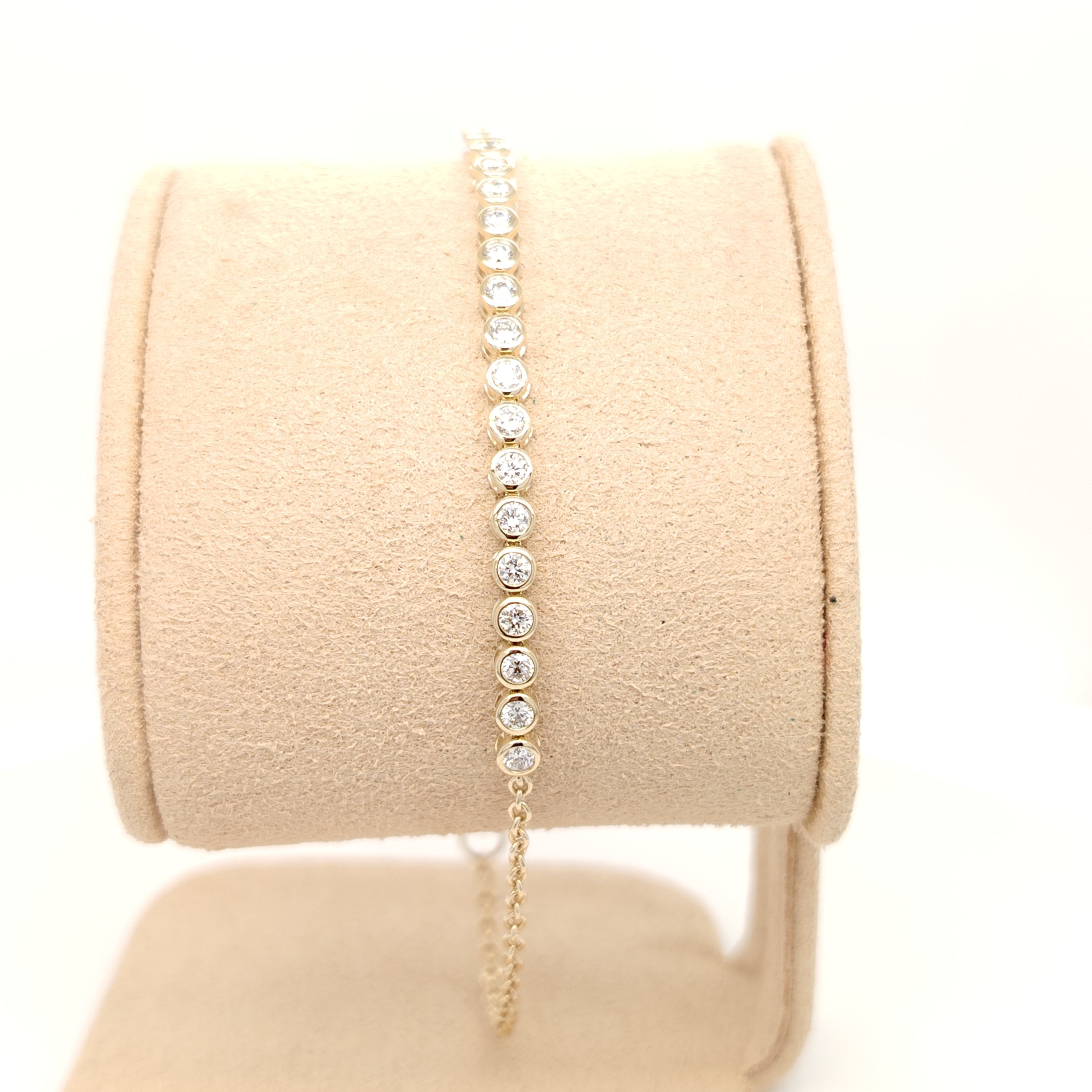Bezel-Set Diamond Bracelet