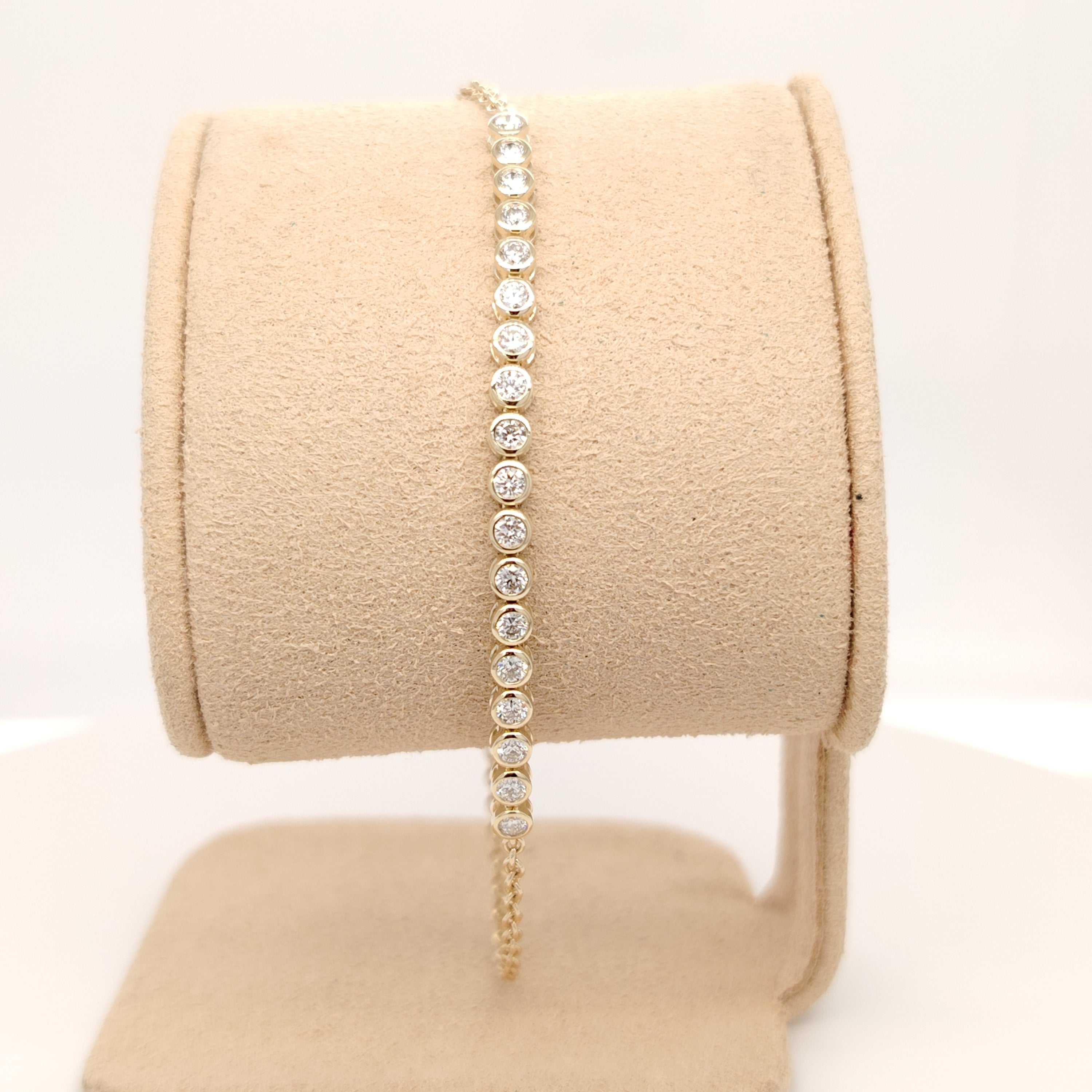 Bezel-Set Diamond Bracelet