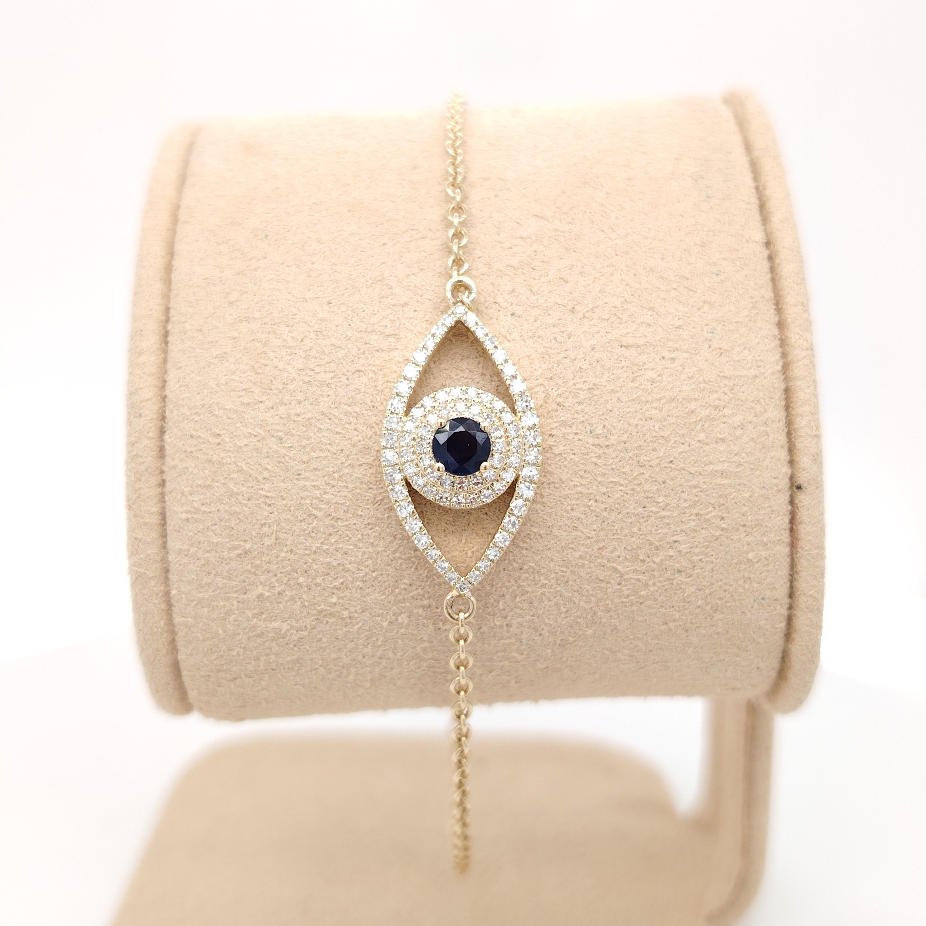 Sapphire Evil Eye Diamond Bracelet