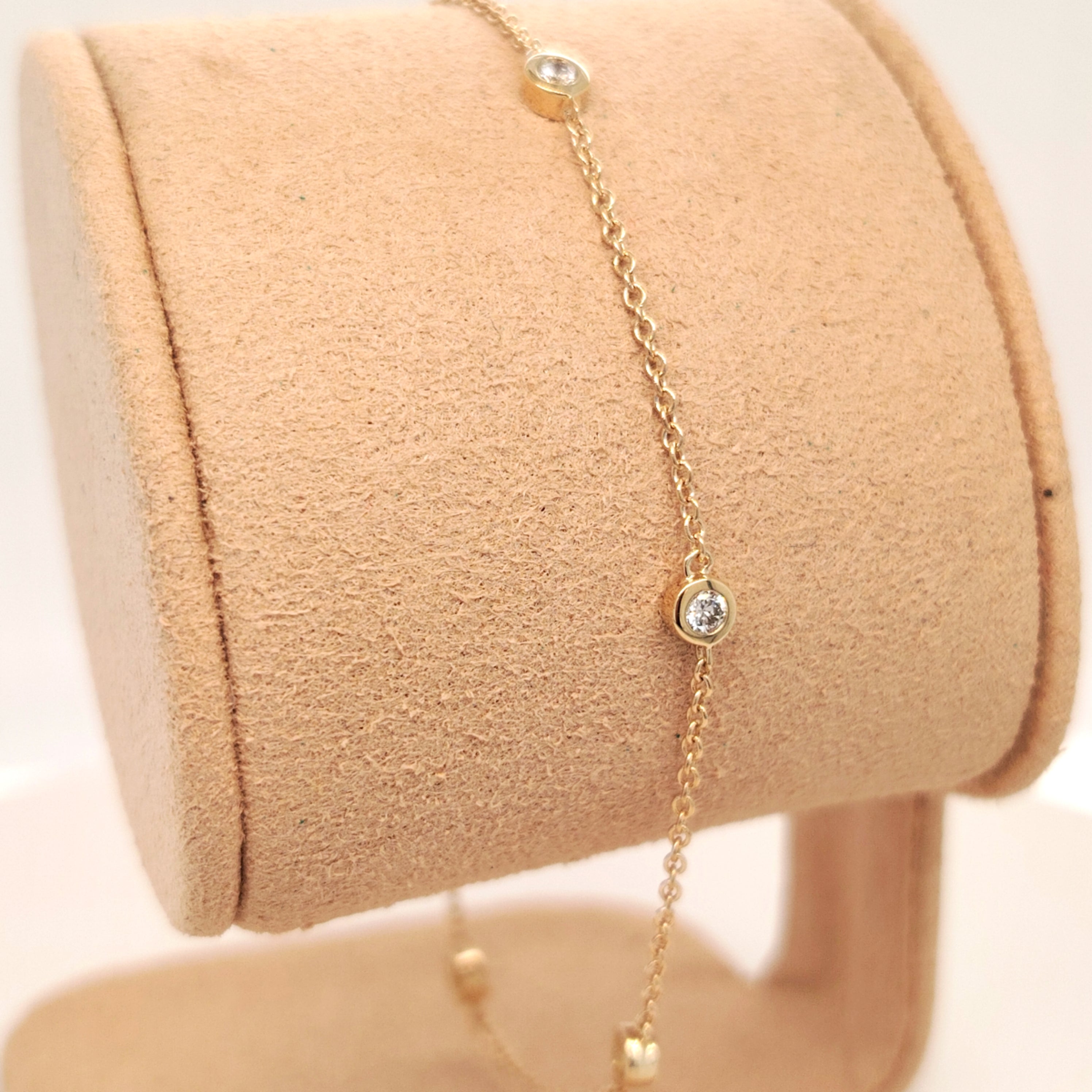 Classic Bezel Diamond ChainBracelet
