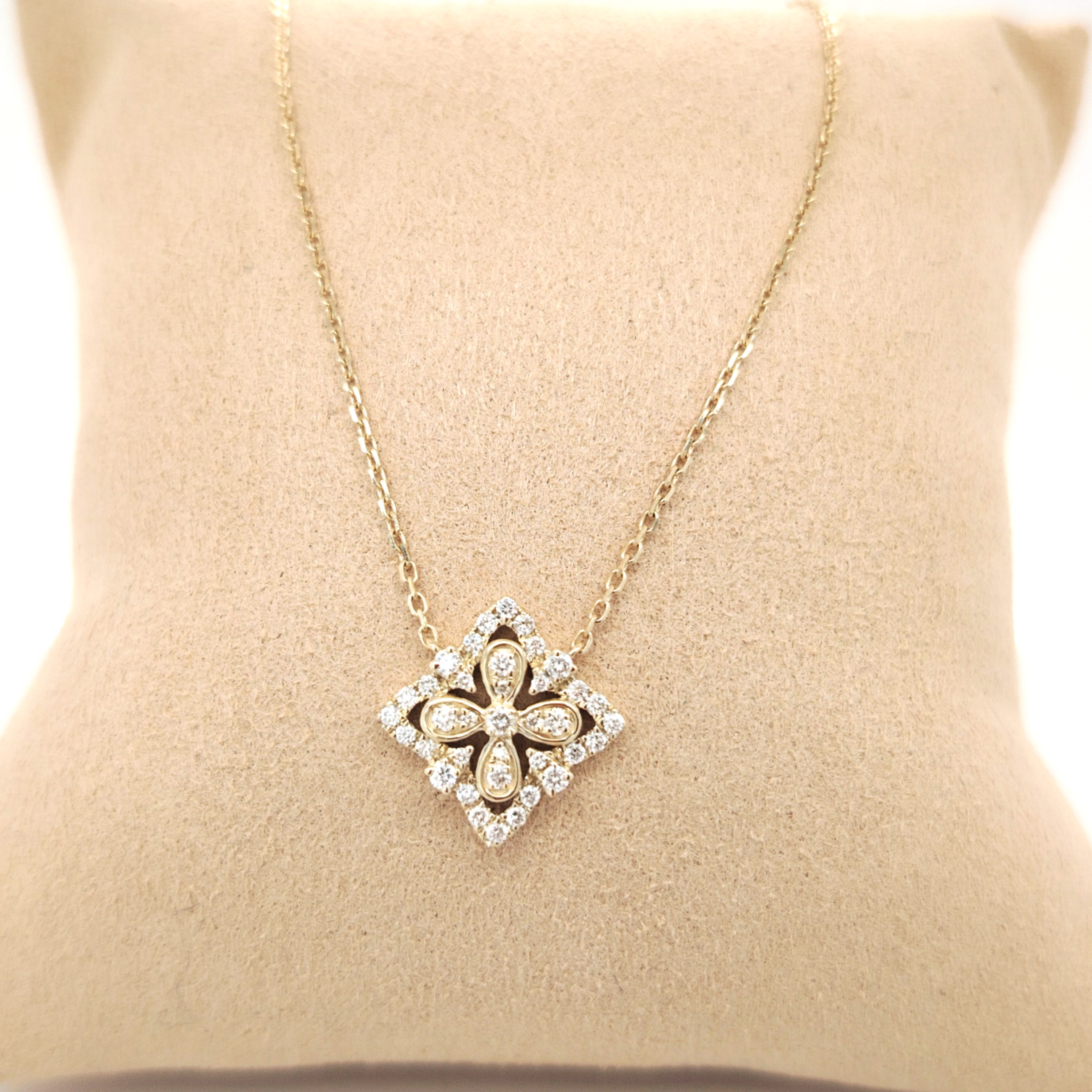 Quatrefoil Diamond Necklace