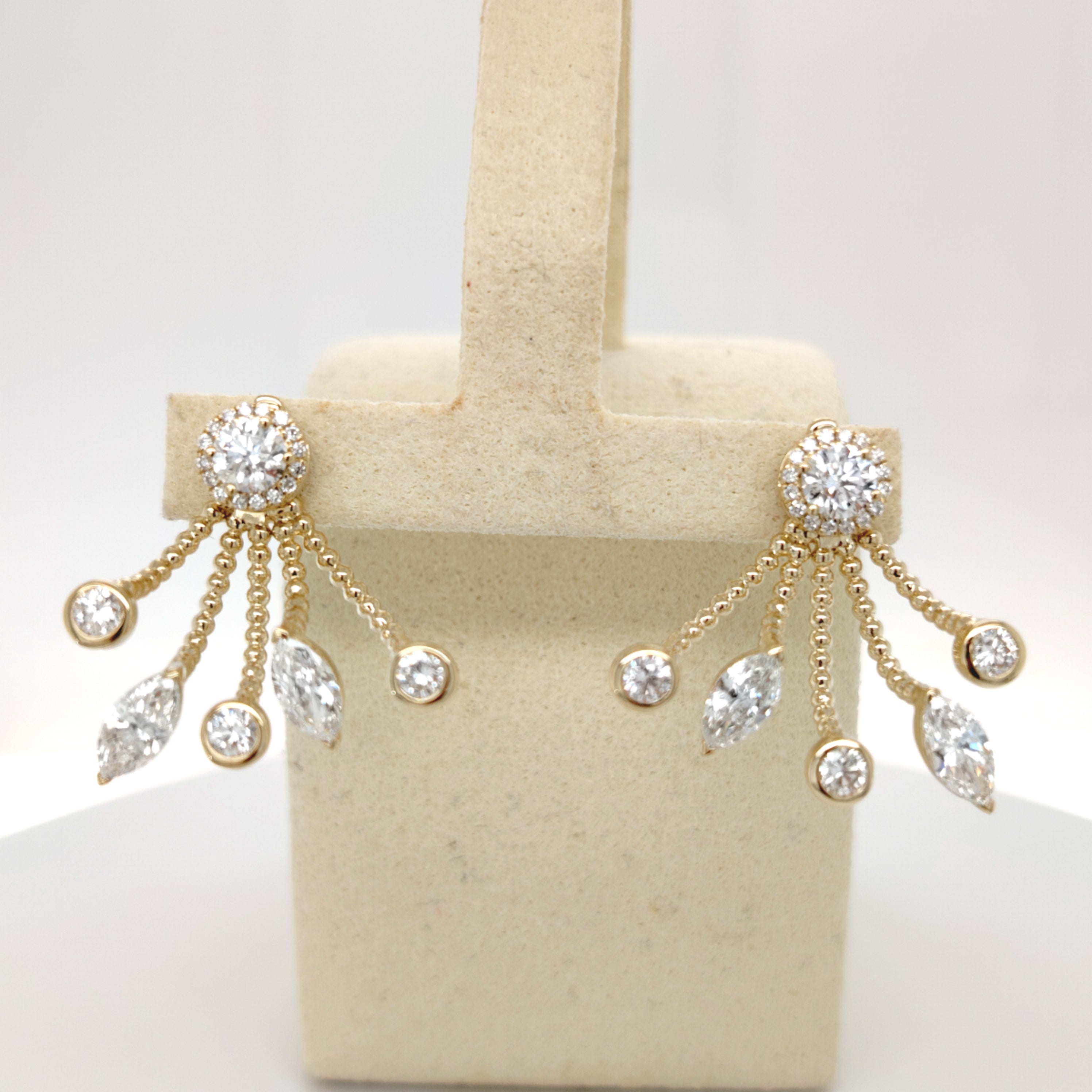 Cascading Diamond Chandelier Earrings