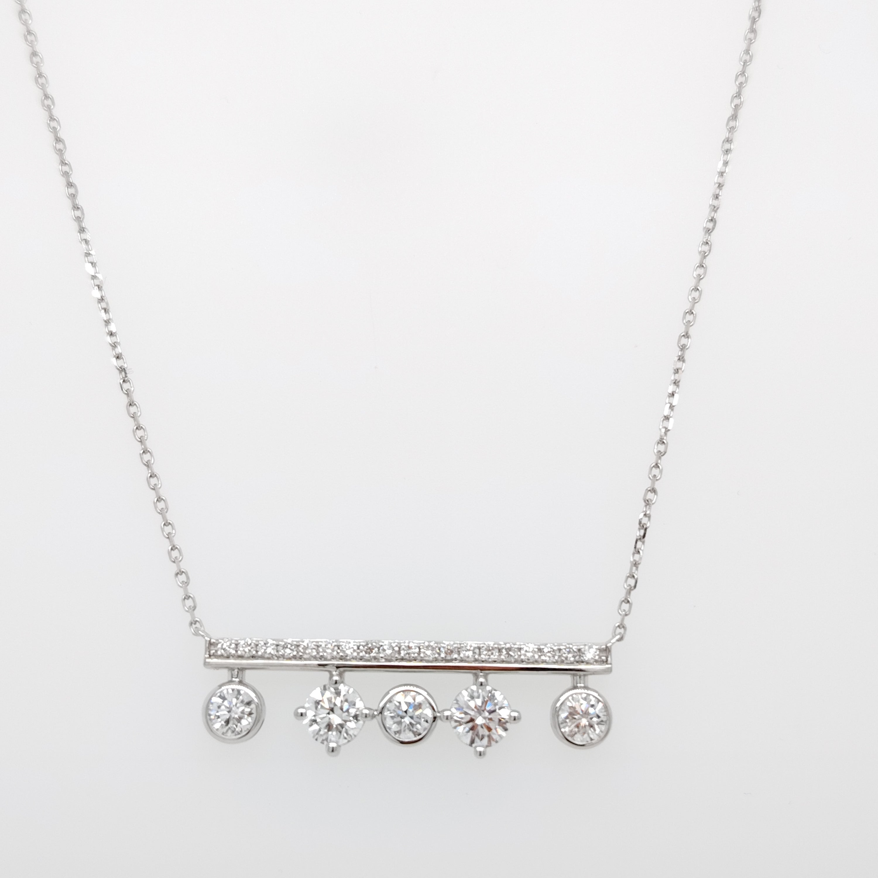 Diamond Fringe Bar Necklace