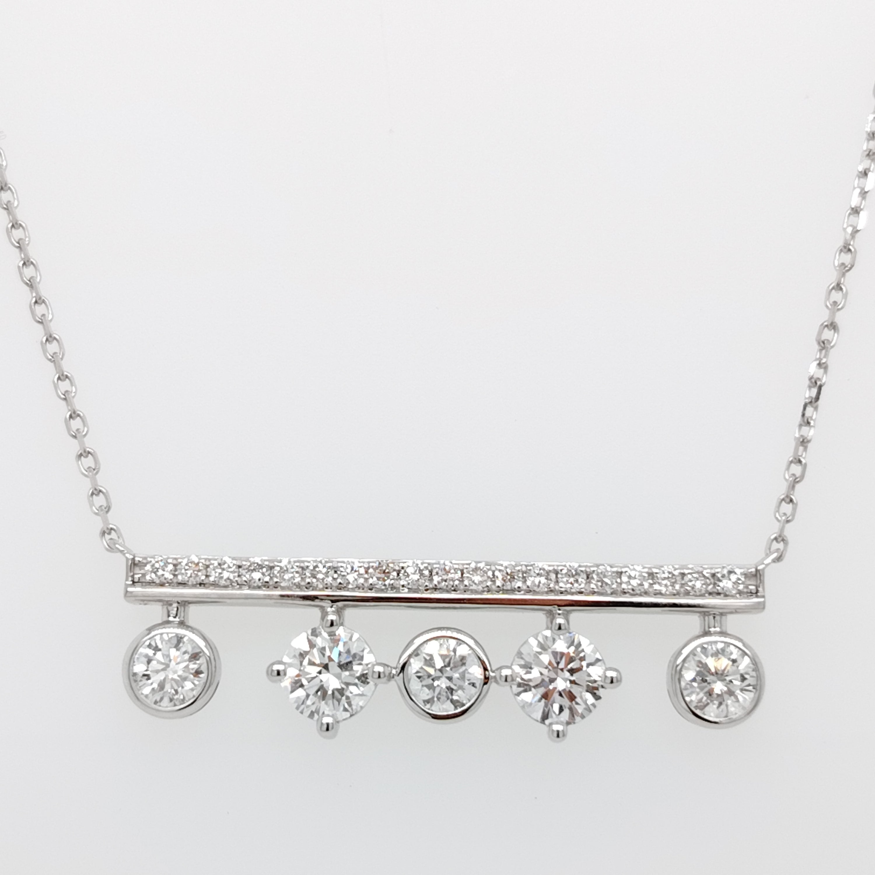 Diamond Fringe Bar Necklace
