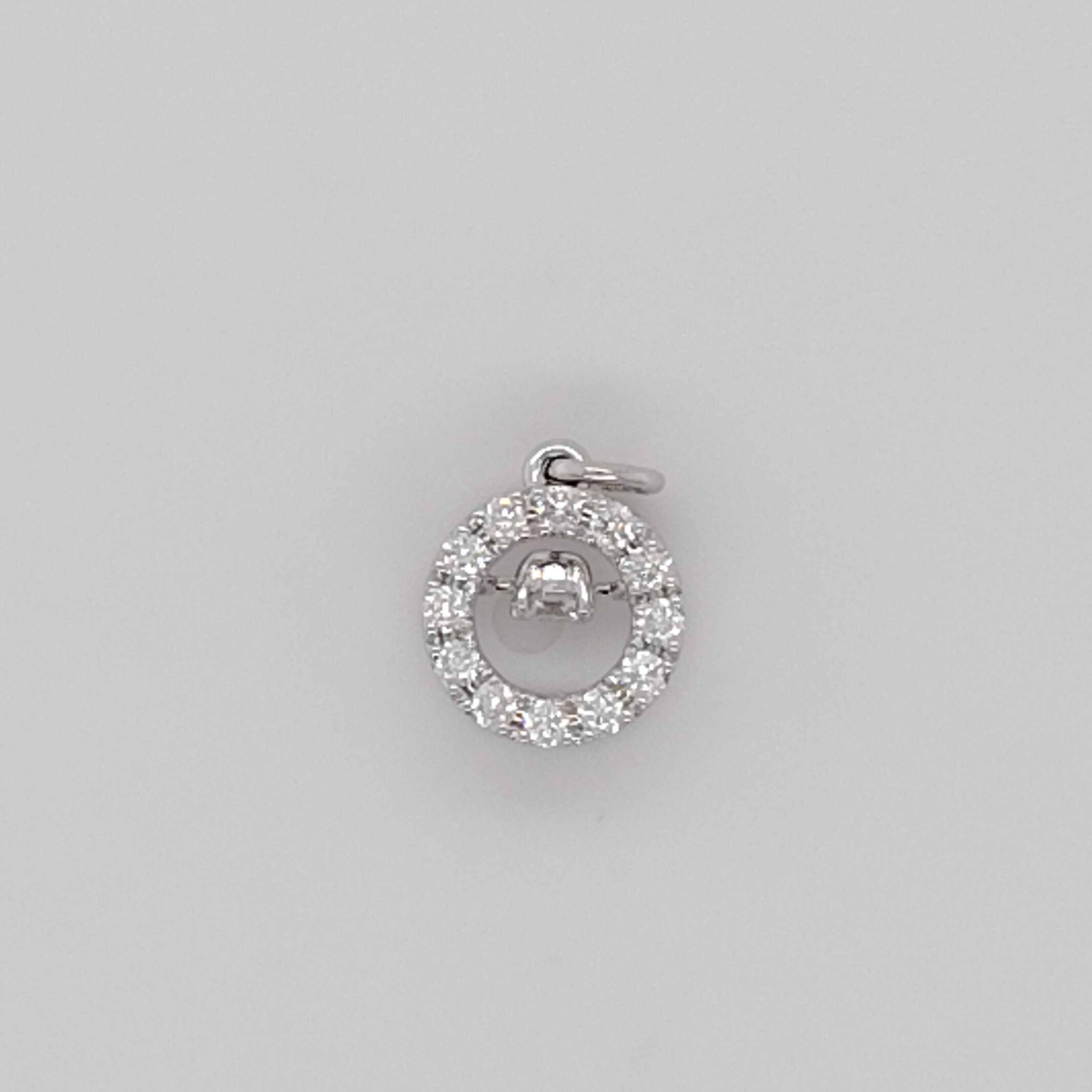 Dancing Diamond Halo Pendant