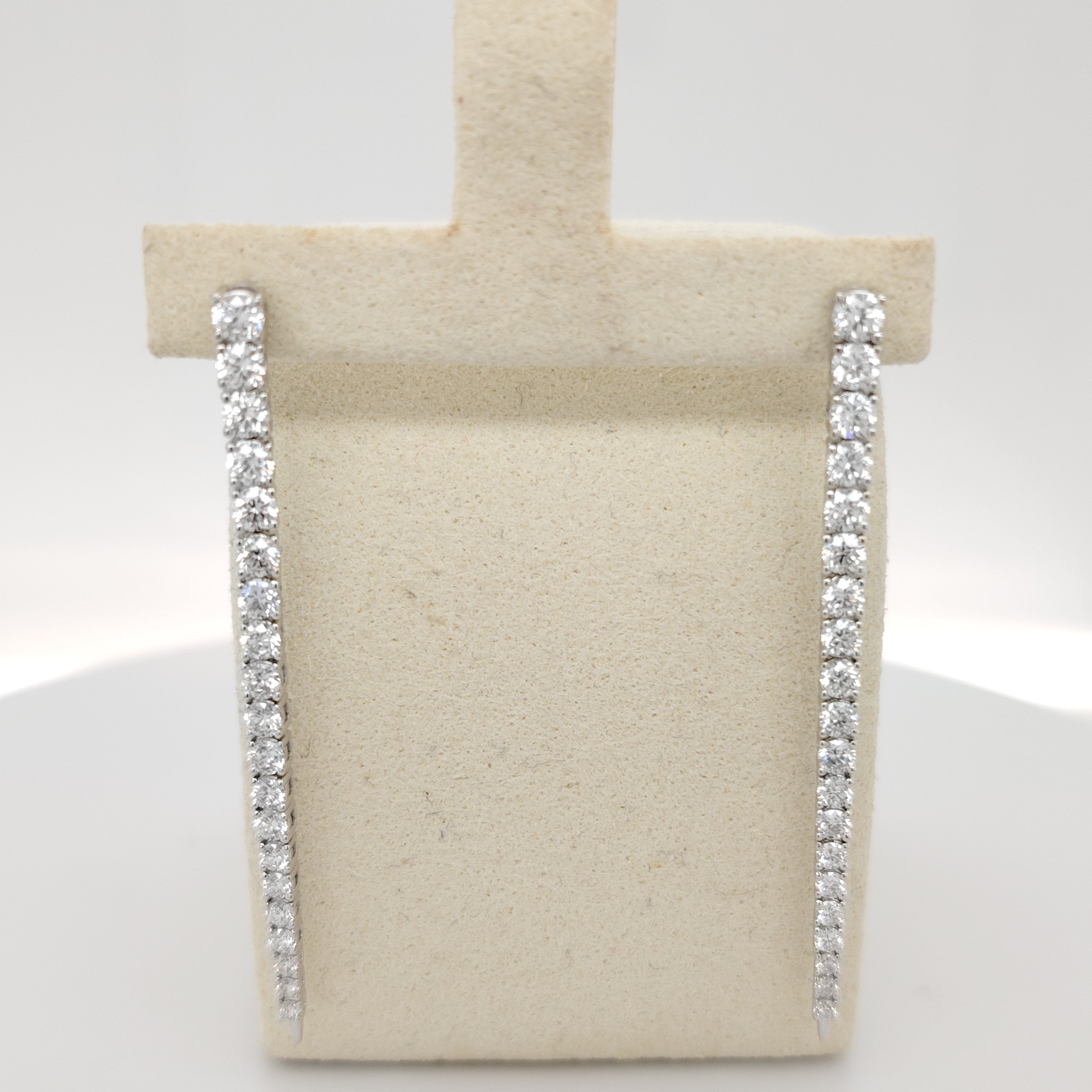 Diamond Bar Dangle Earrings