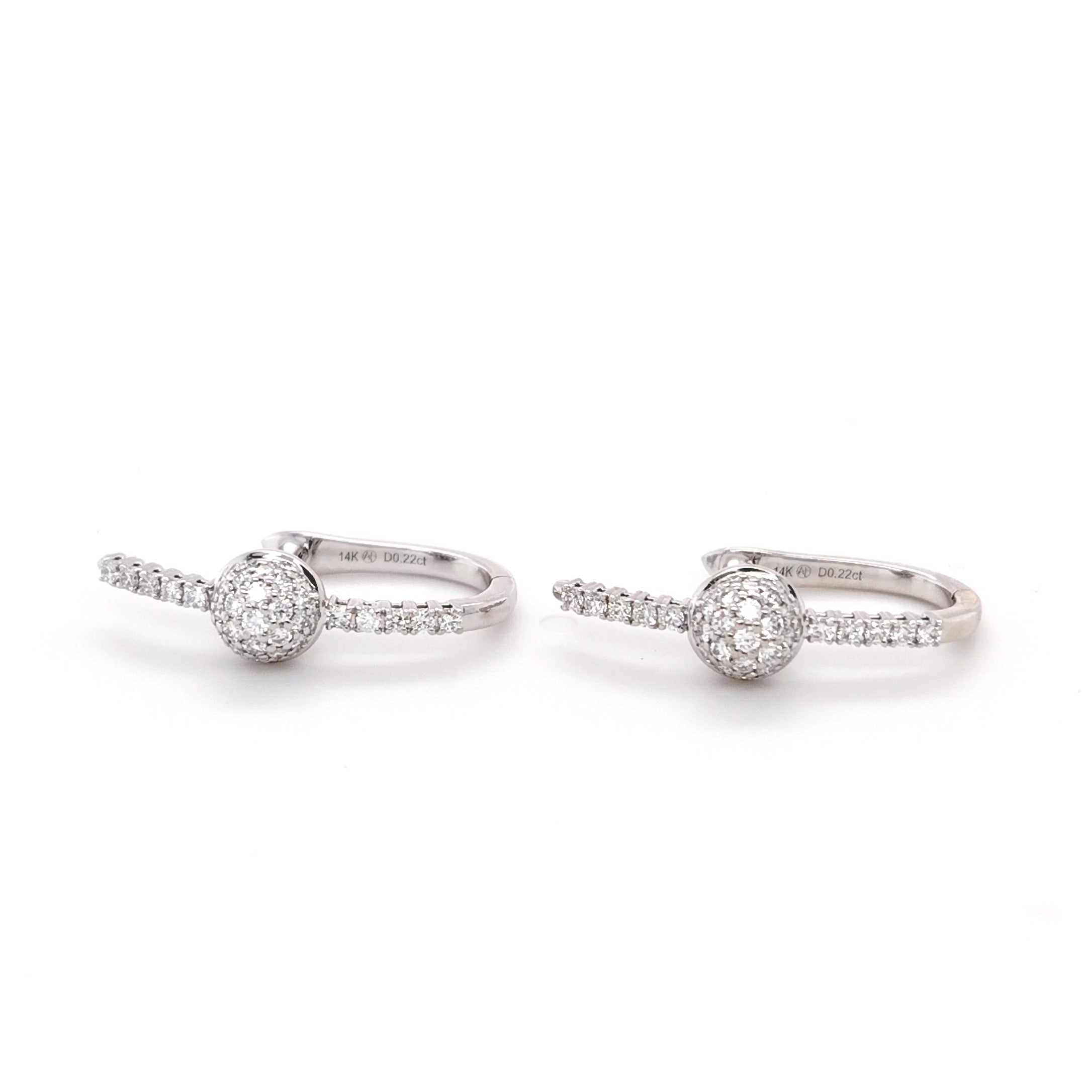 Diamond Pavé Hoop Earrings