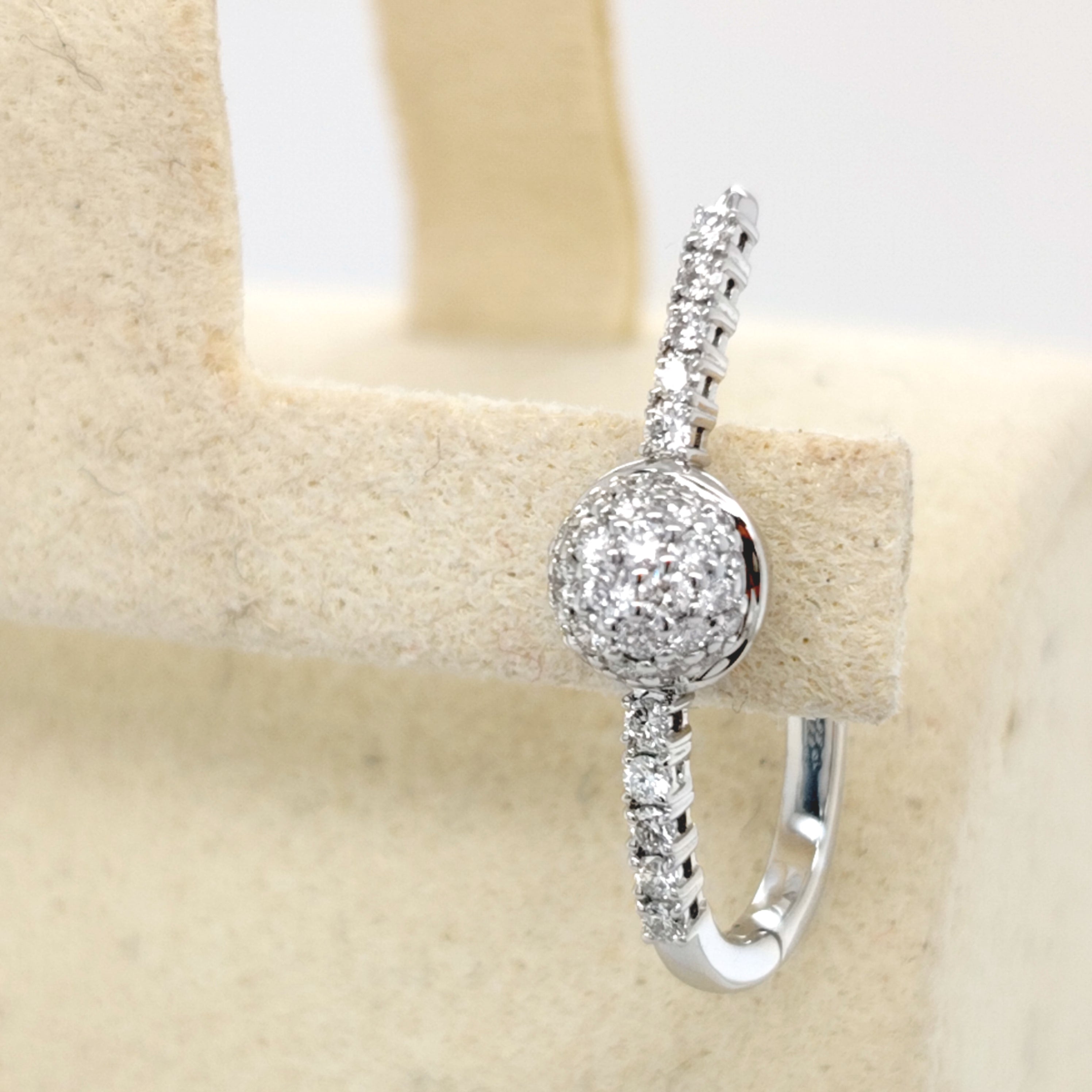 Diamond Pavé Hoop Earrings