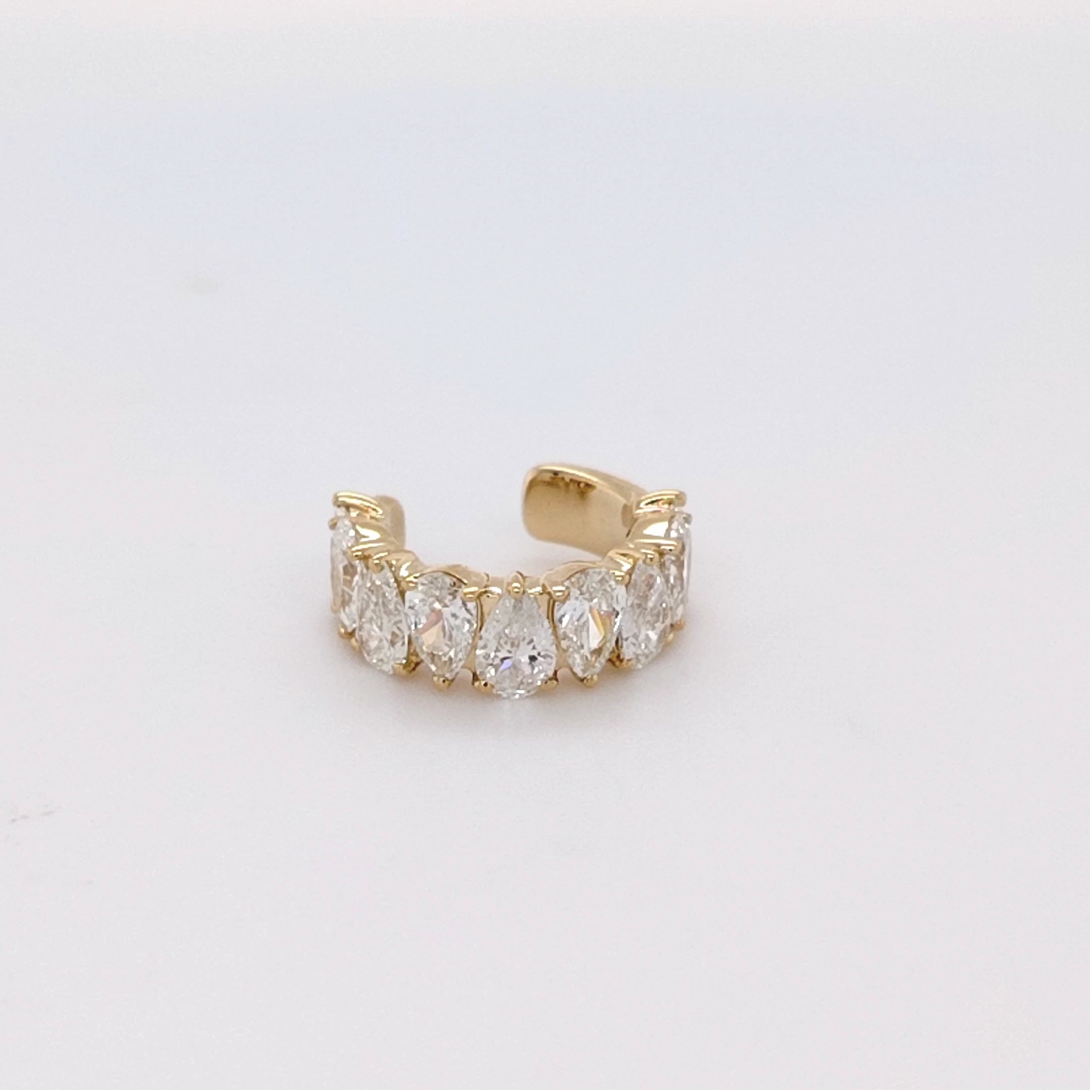Lumière Pear Diamond Cuff Earring
