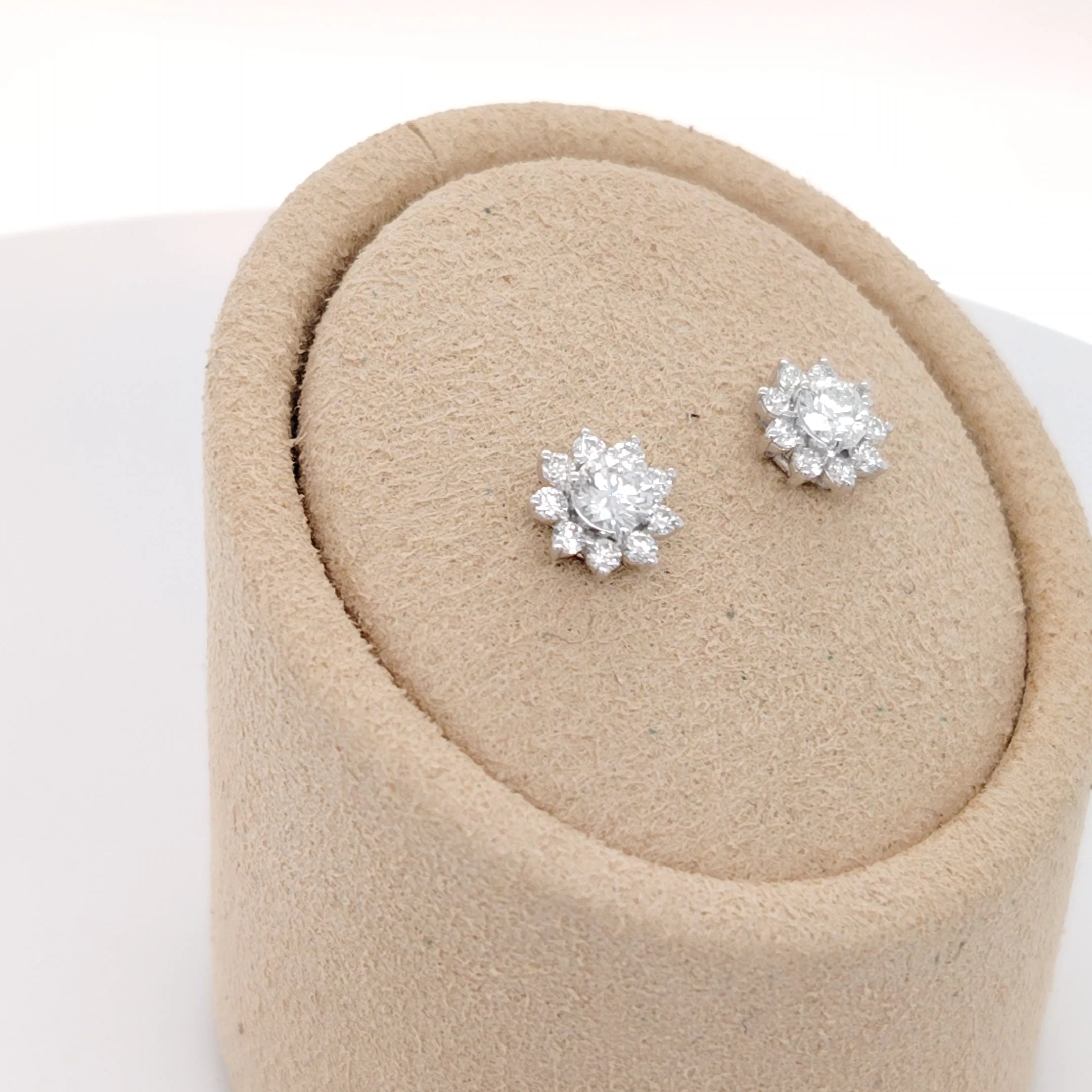 Brilliant Halo Stud Earrings