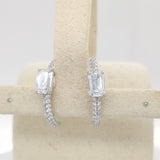 Luxe Emerald-Cut Statement Hoops
