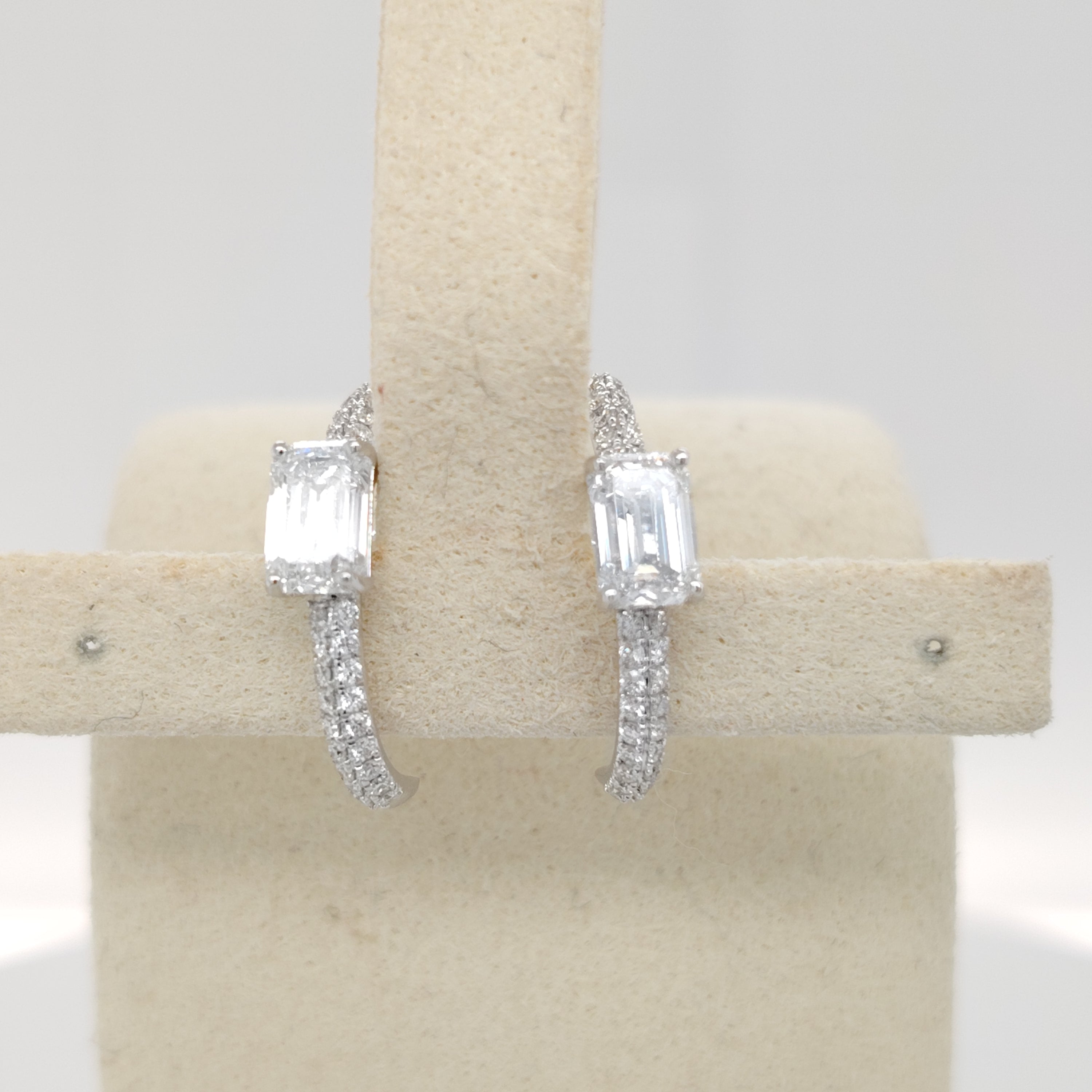 Luxe Emerald-Cut Statement Hoops