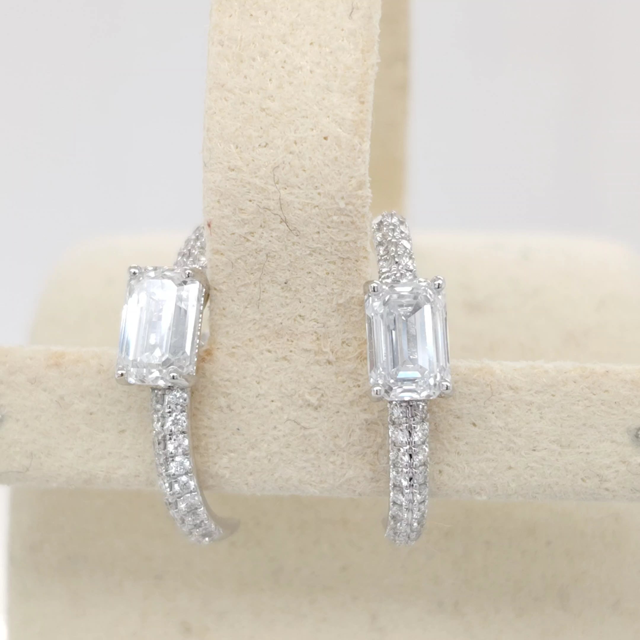 Luxe Emerald-Cut Statement Hoops