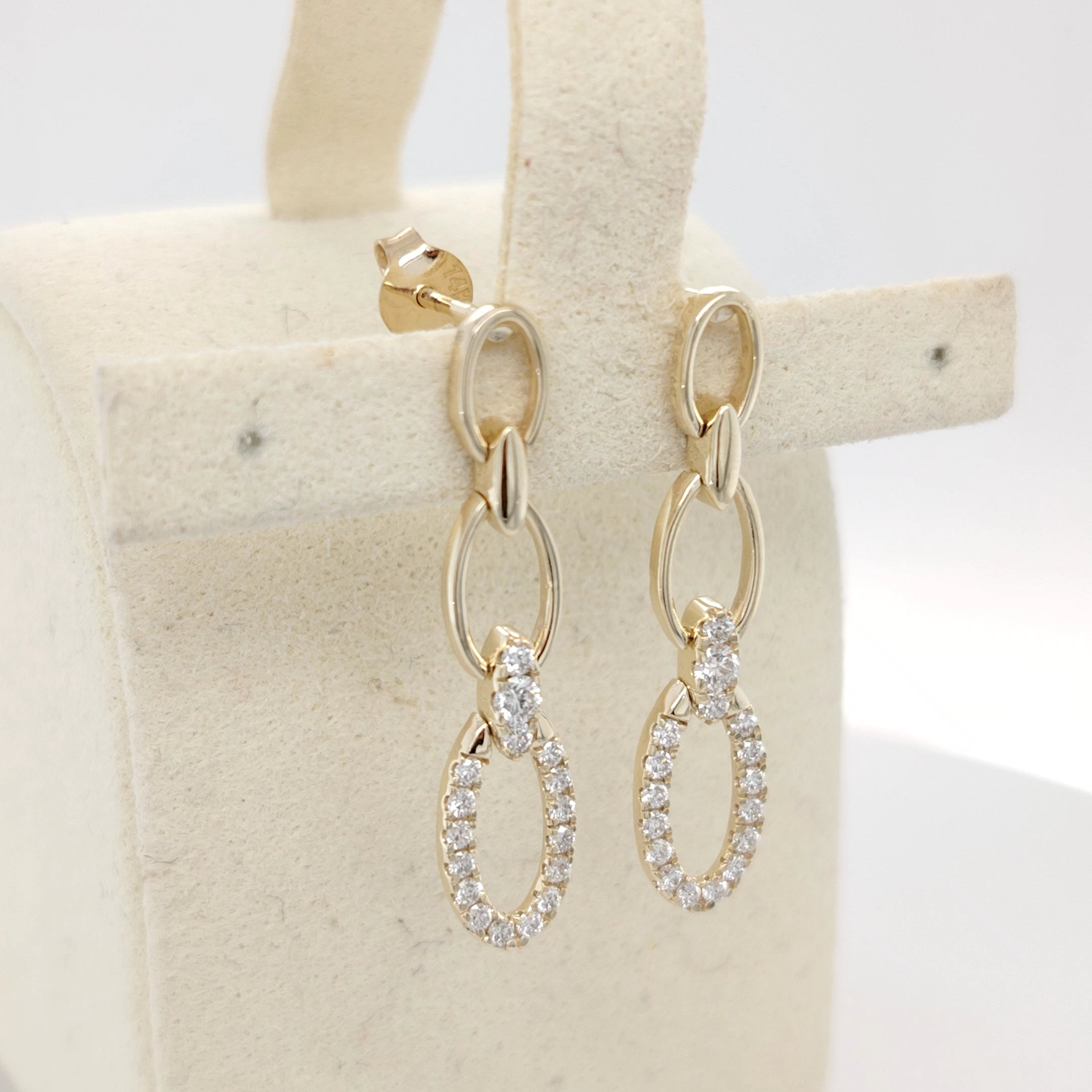 Linked Teardrop Statement Earrings