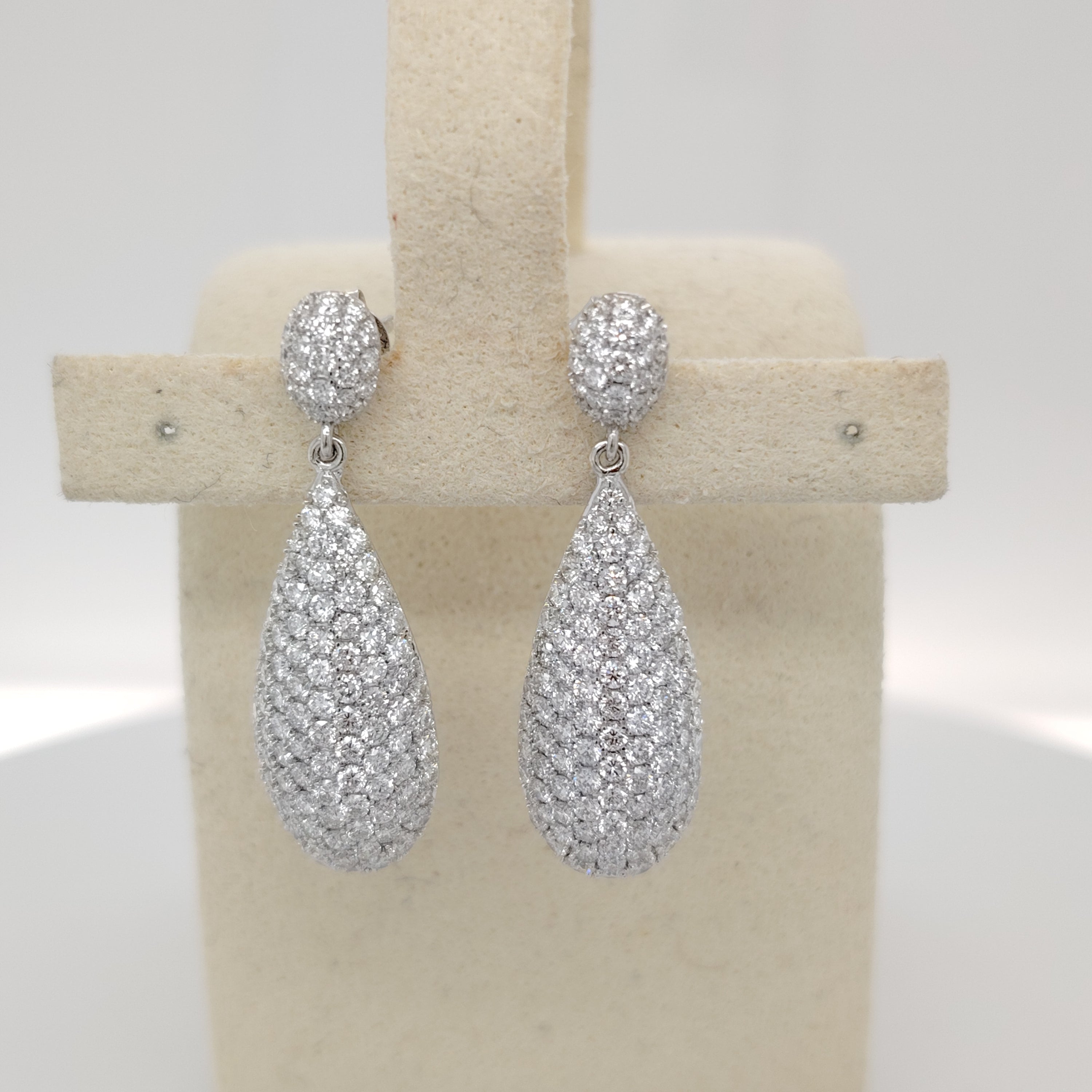 Pavé Teardrop Dangle Earrings