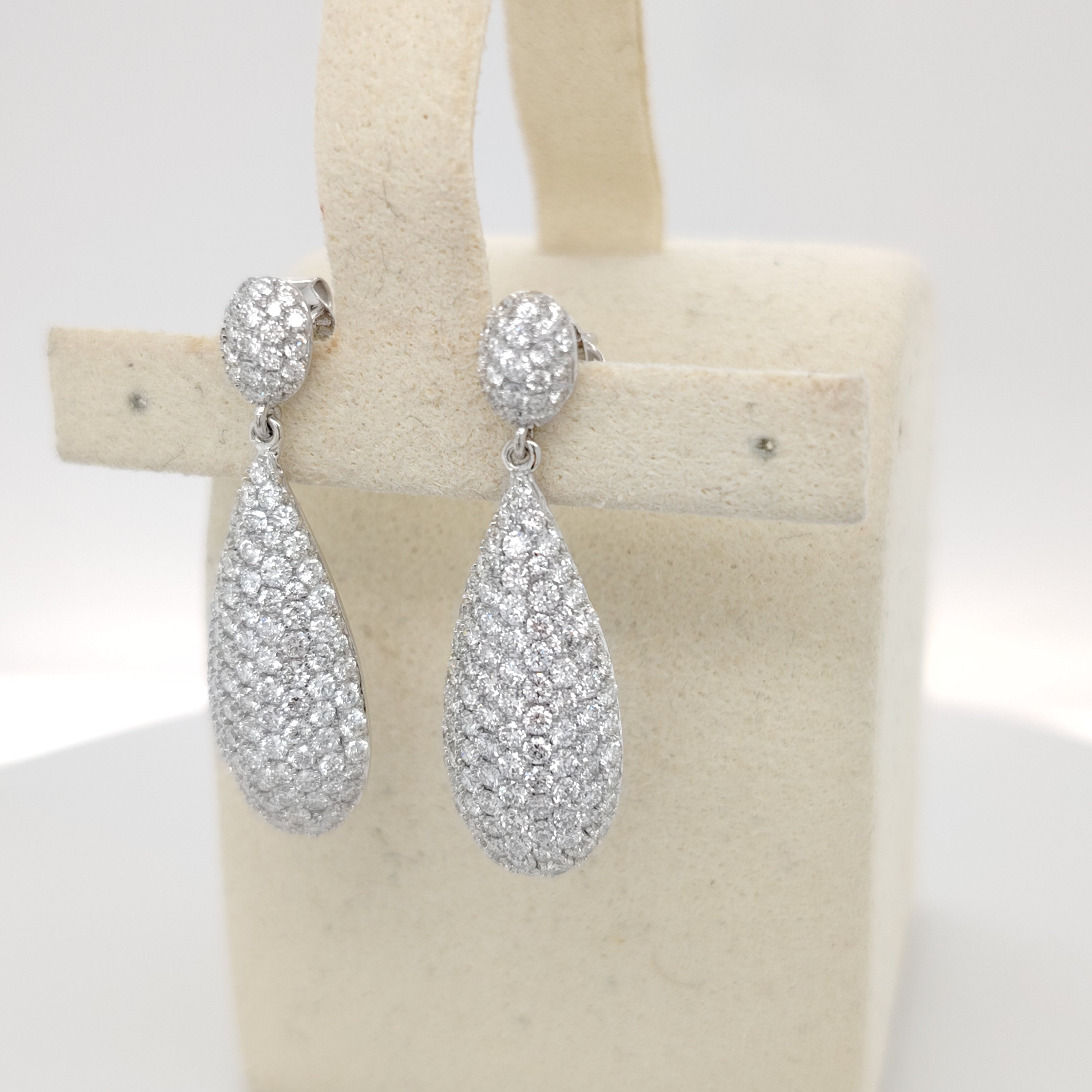 Pavé Teardrop Dangle Earrings