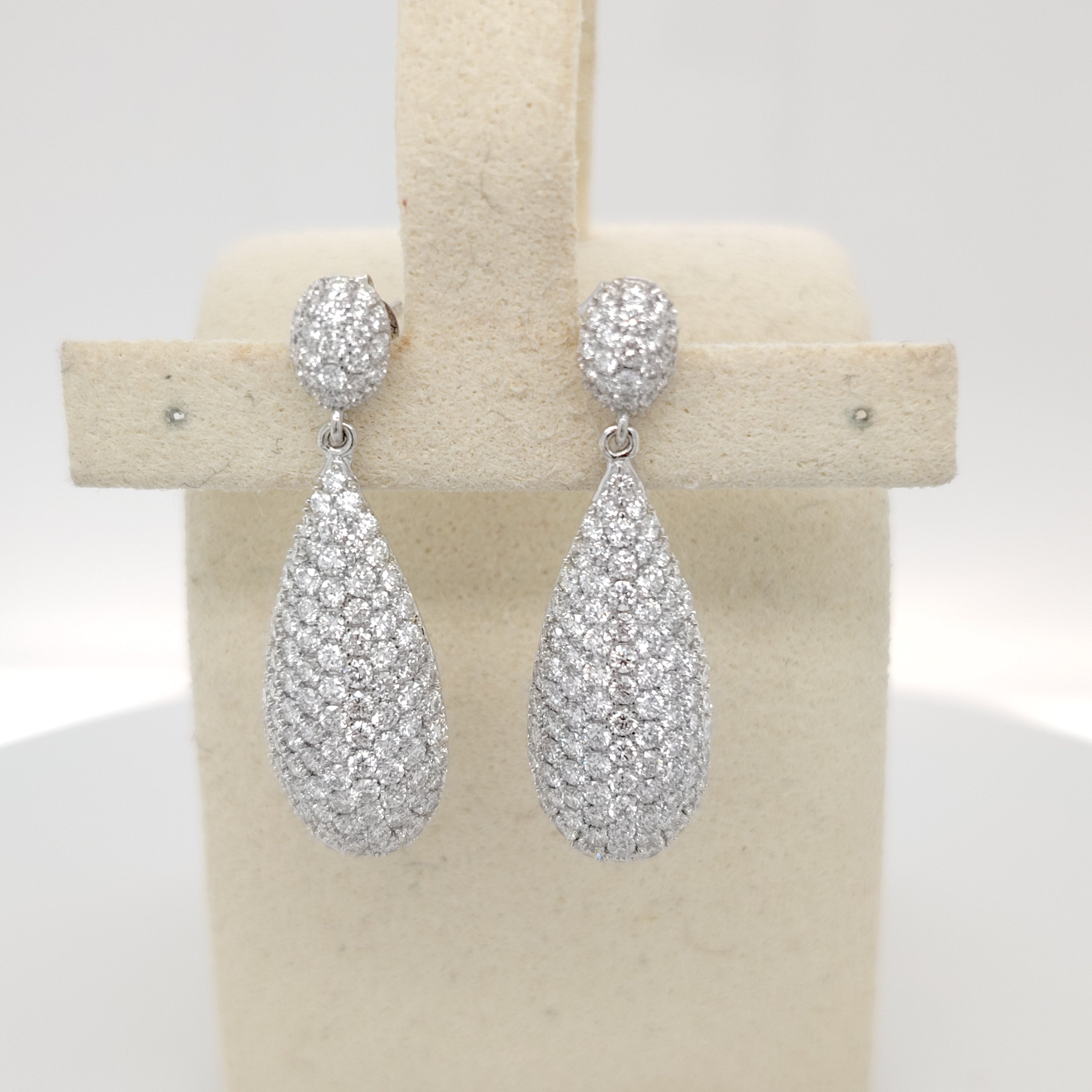 Pavé Teardrop Dangle Earrings