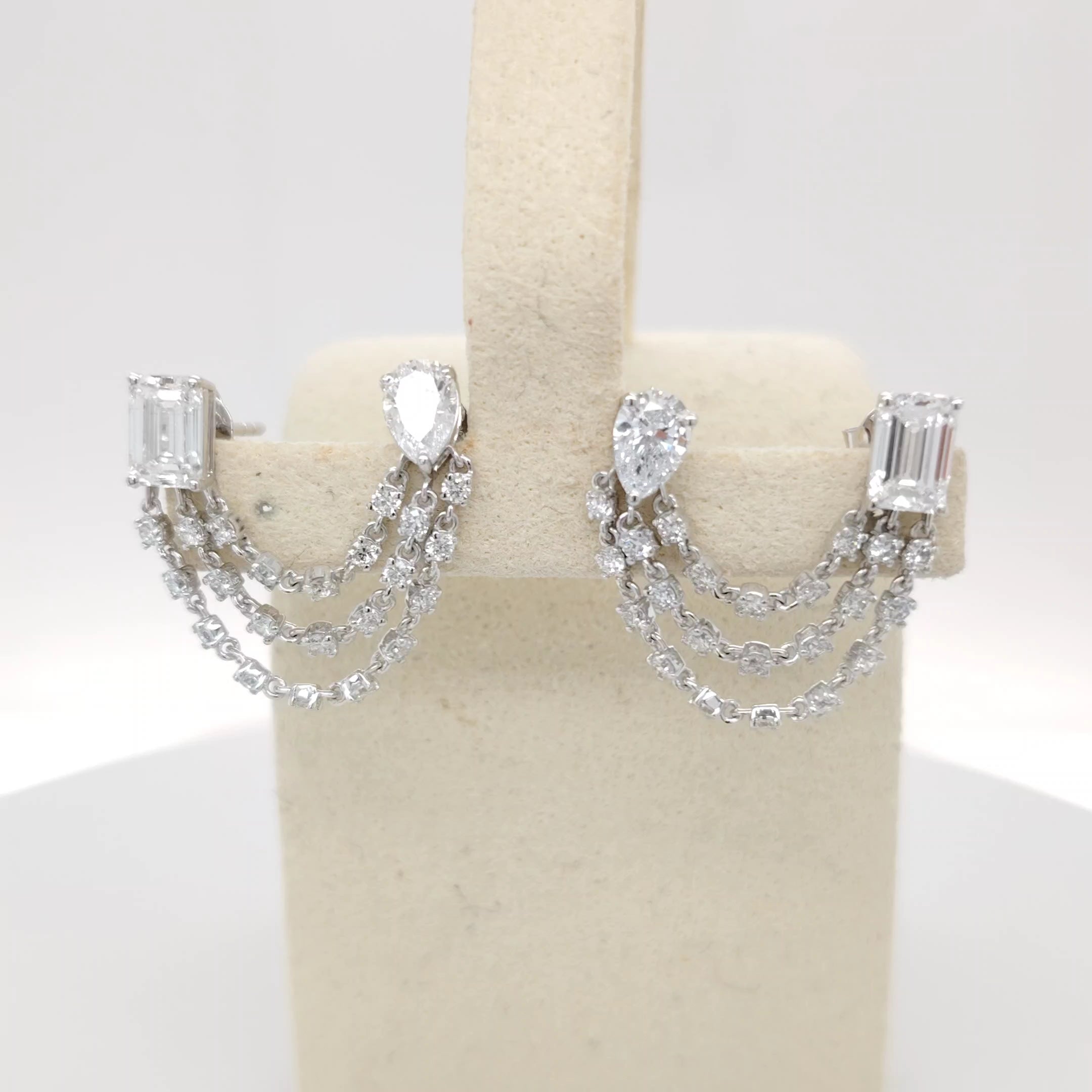Luxe Double-Stud Chain Earrings
