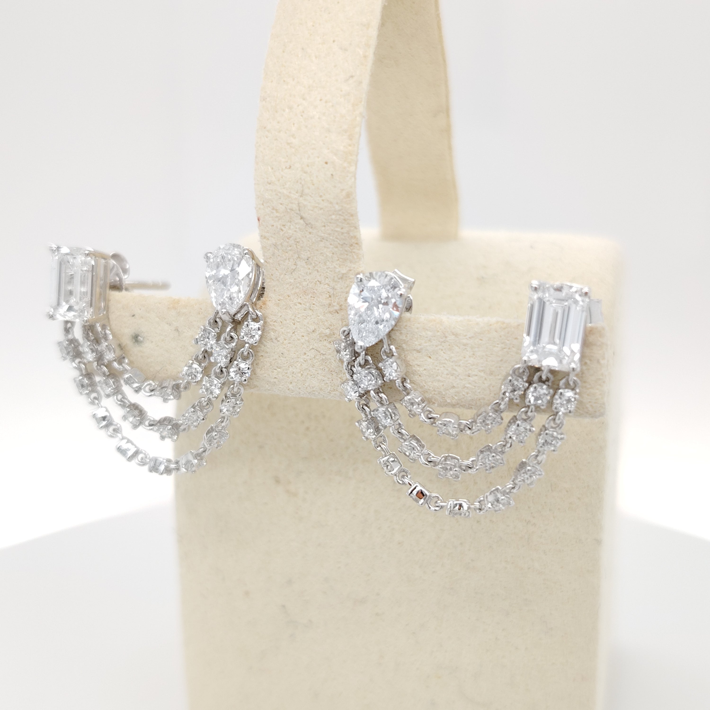 Luxe Double-Stud Chain Earrings