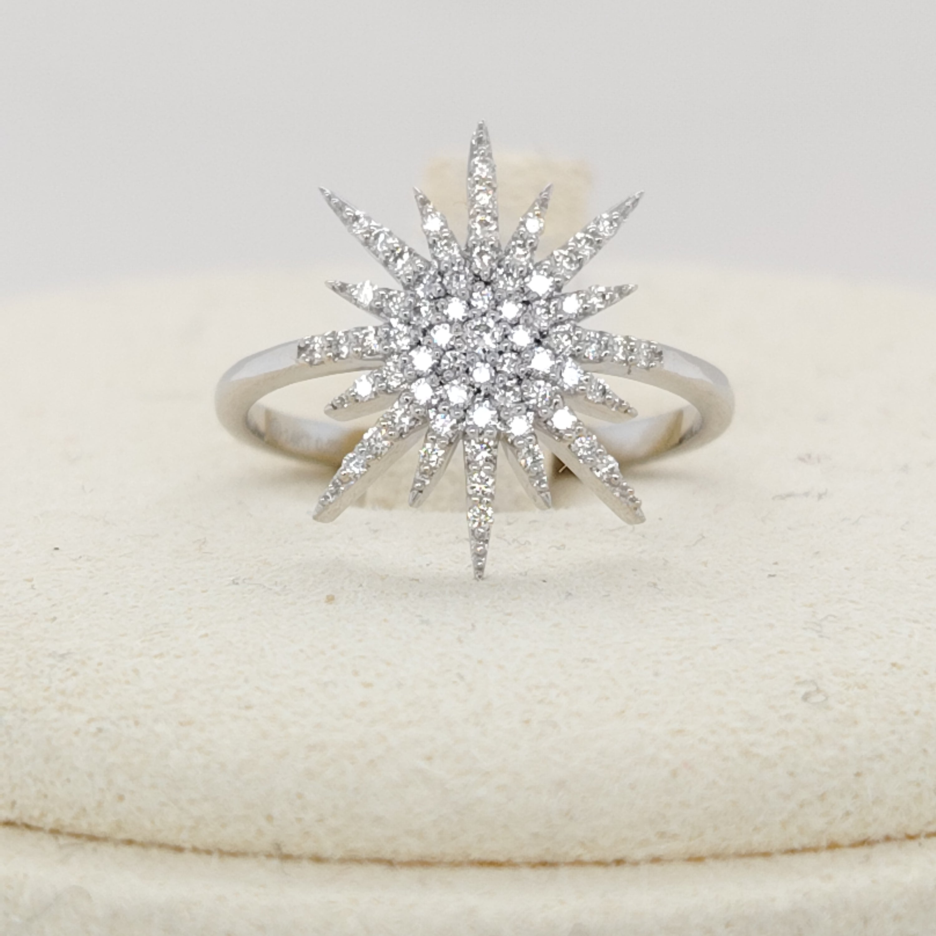 Celestial Starburst Diamond Ring