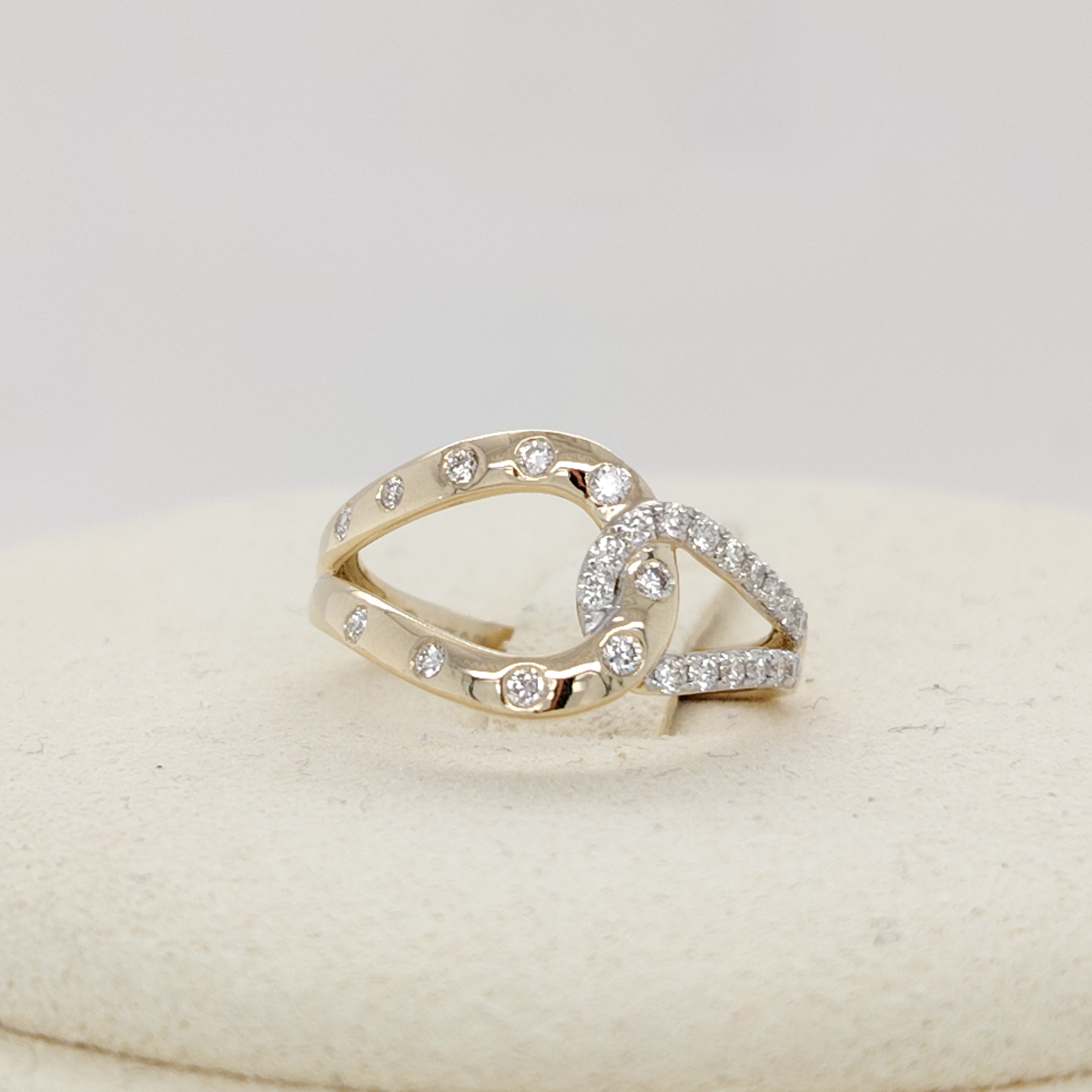Double Band Diamond Ring