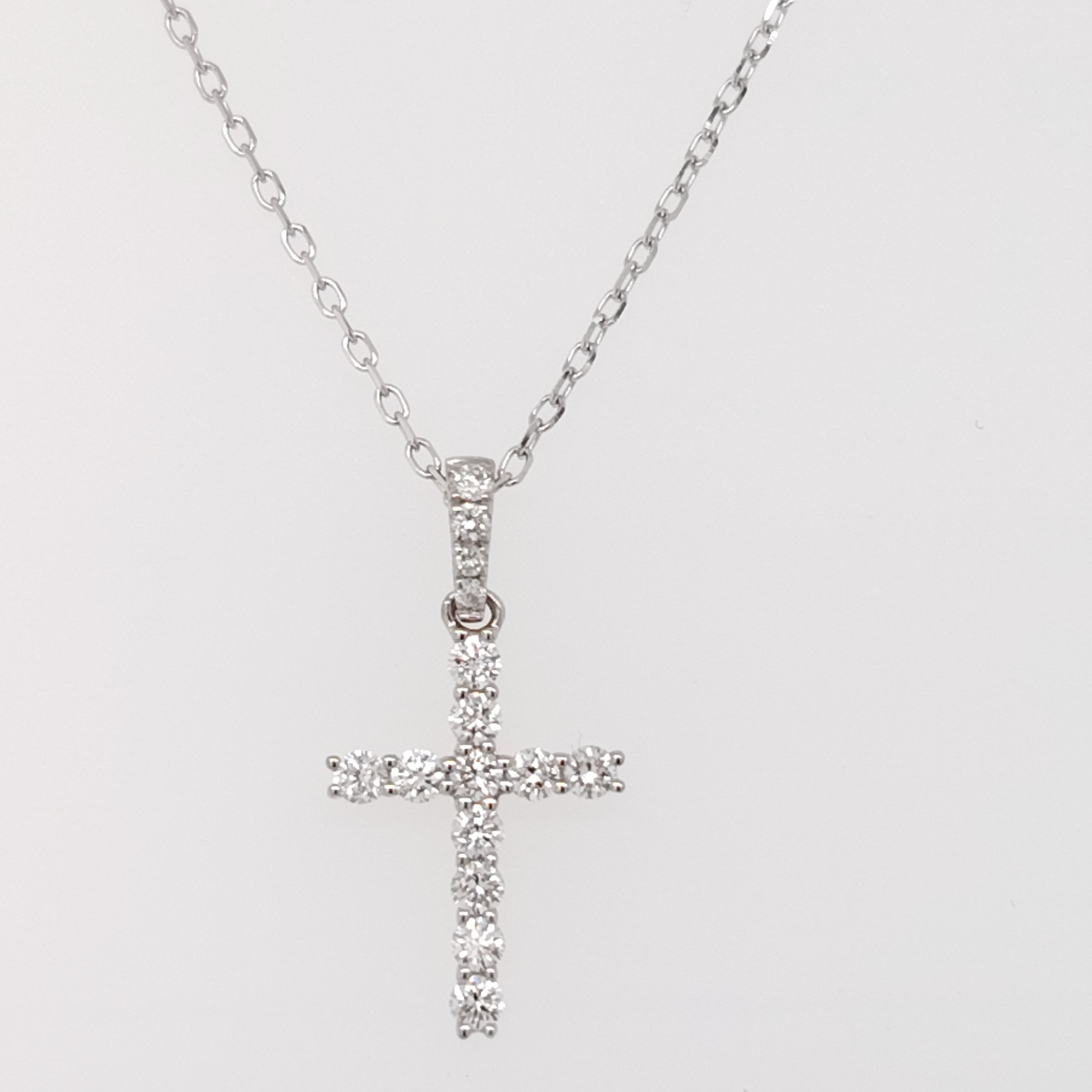 Classic Diamond Cross Pendant
