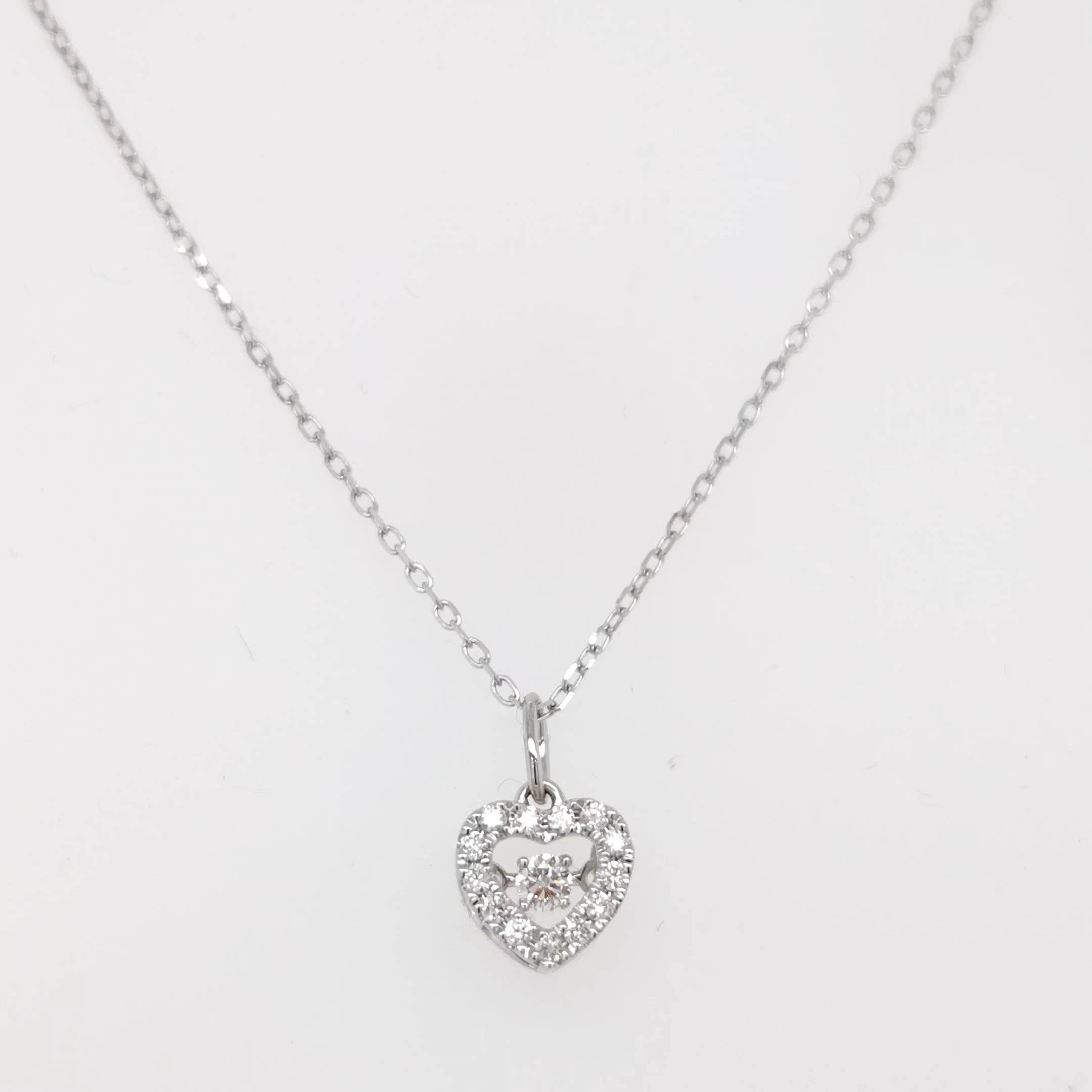 Diamond Outline Heart Pendant