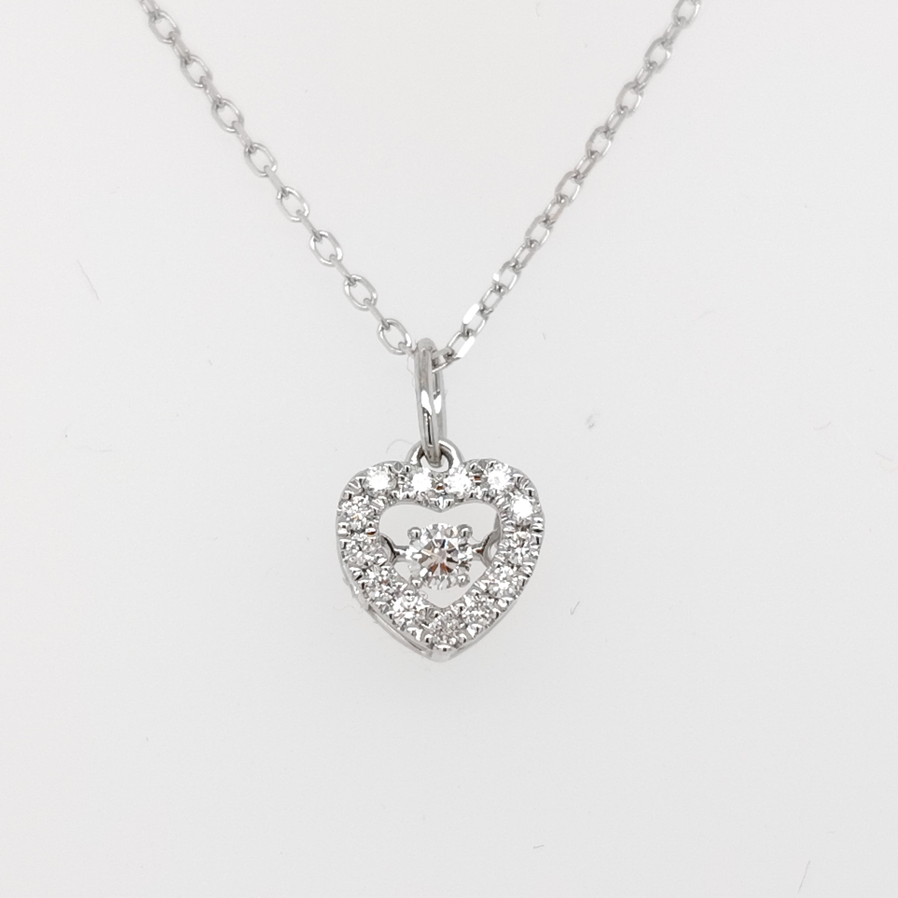 Diamond Outline Heart Pendant