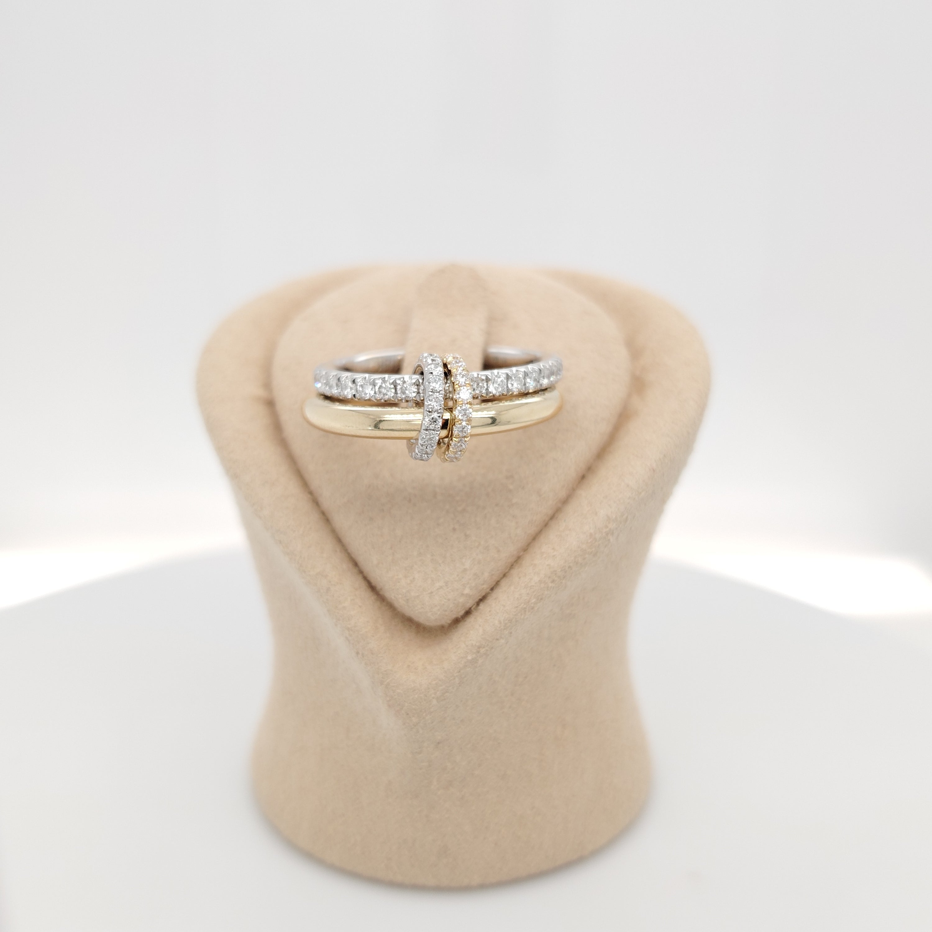 Duality Two-Tone Diamond Ring Set