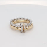 Duality Two-Tone Diamond Ring Set