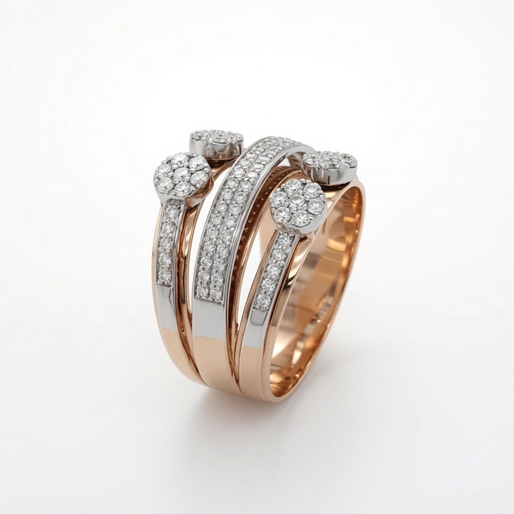 Radiant Cascade Diamond Ring