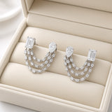 Luxe Double-Stud Chain Earrings