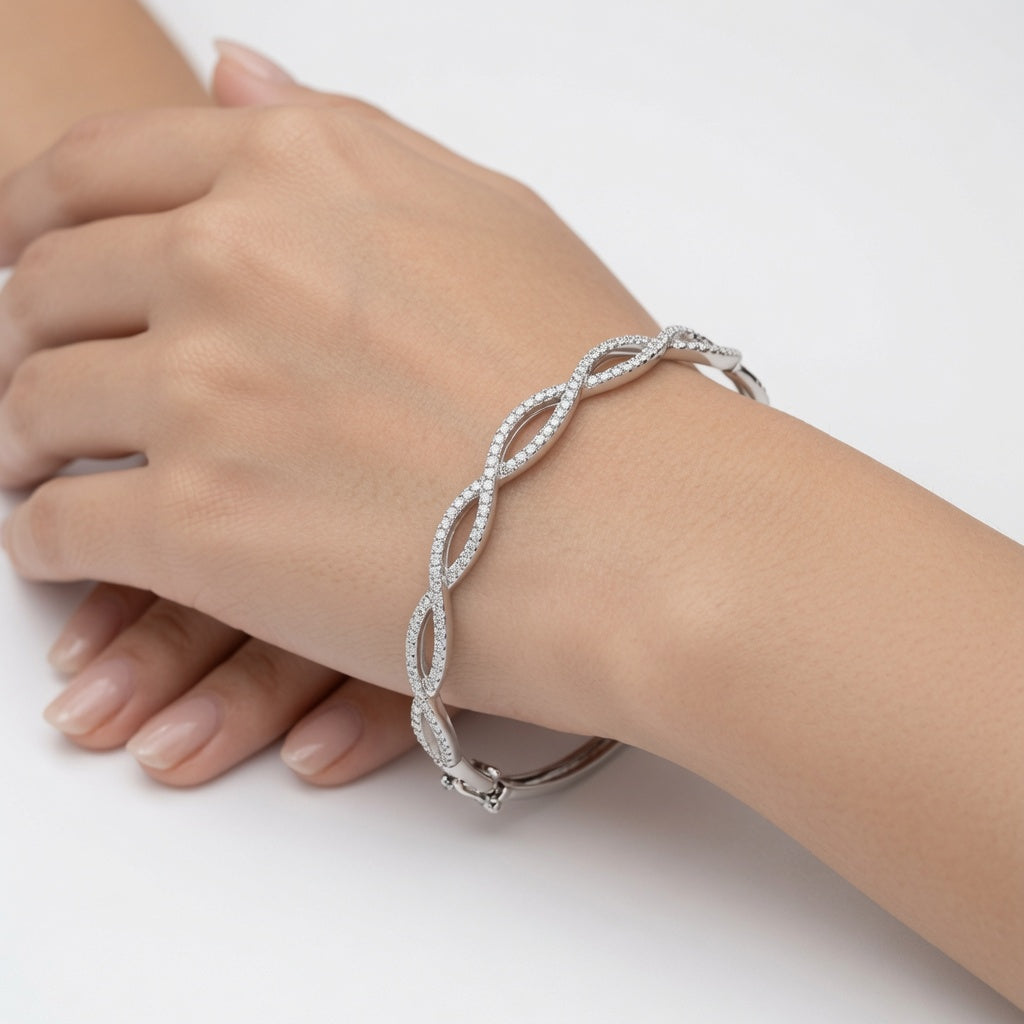 Pavé Diamond Infinity Bracelet