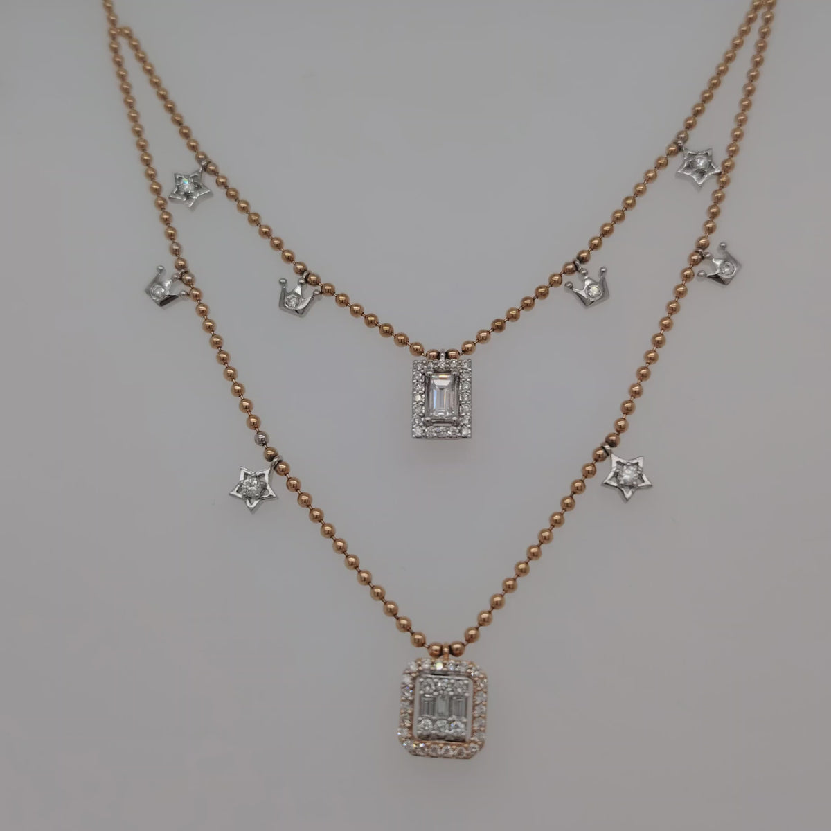 Exquisite Double Charm with Star Necklace