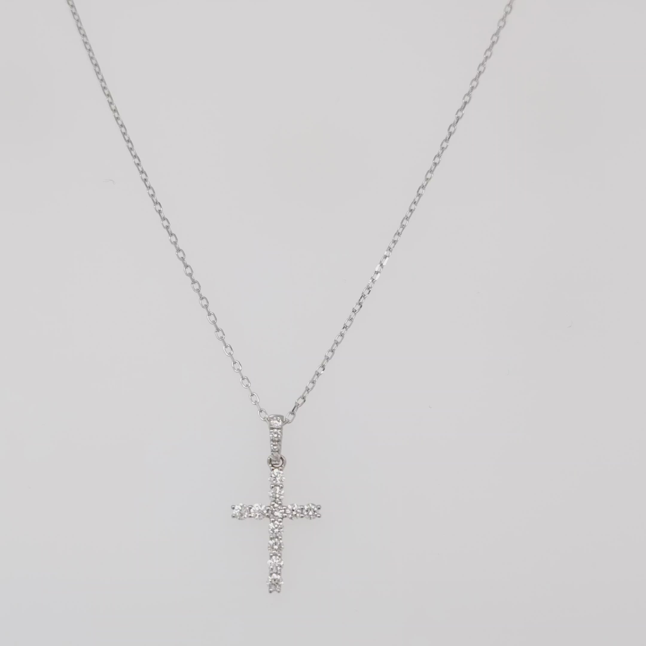 Classic Diamond Cross Pendant