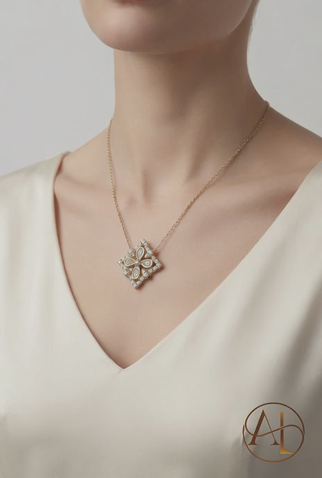 Quatrefoil Diamond Necklace