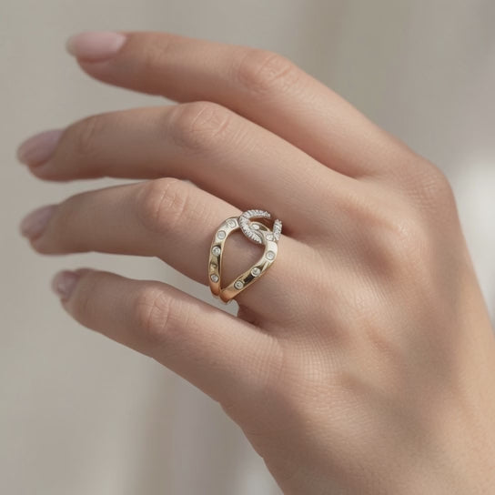 Double Band Diamond Ring