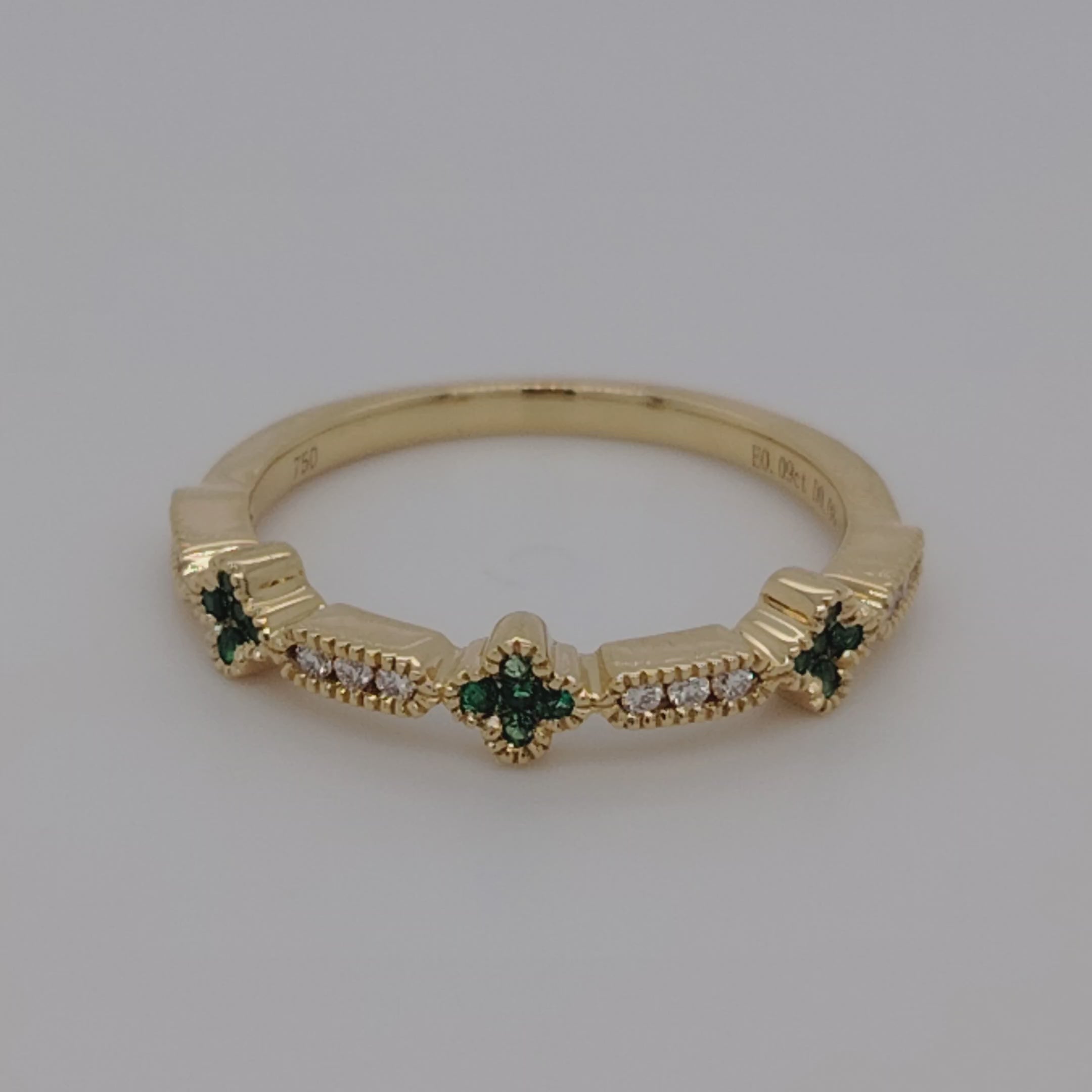 Emerald Blossom Ring