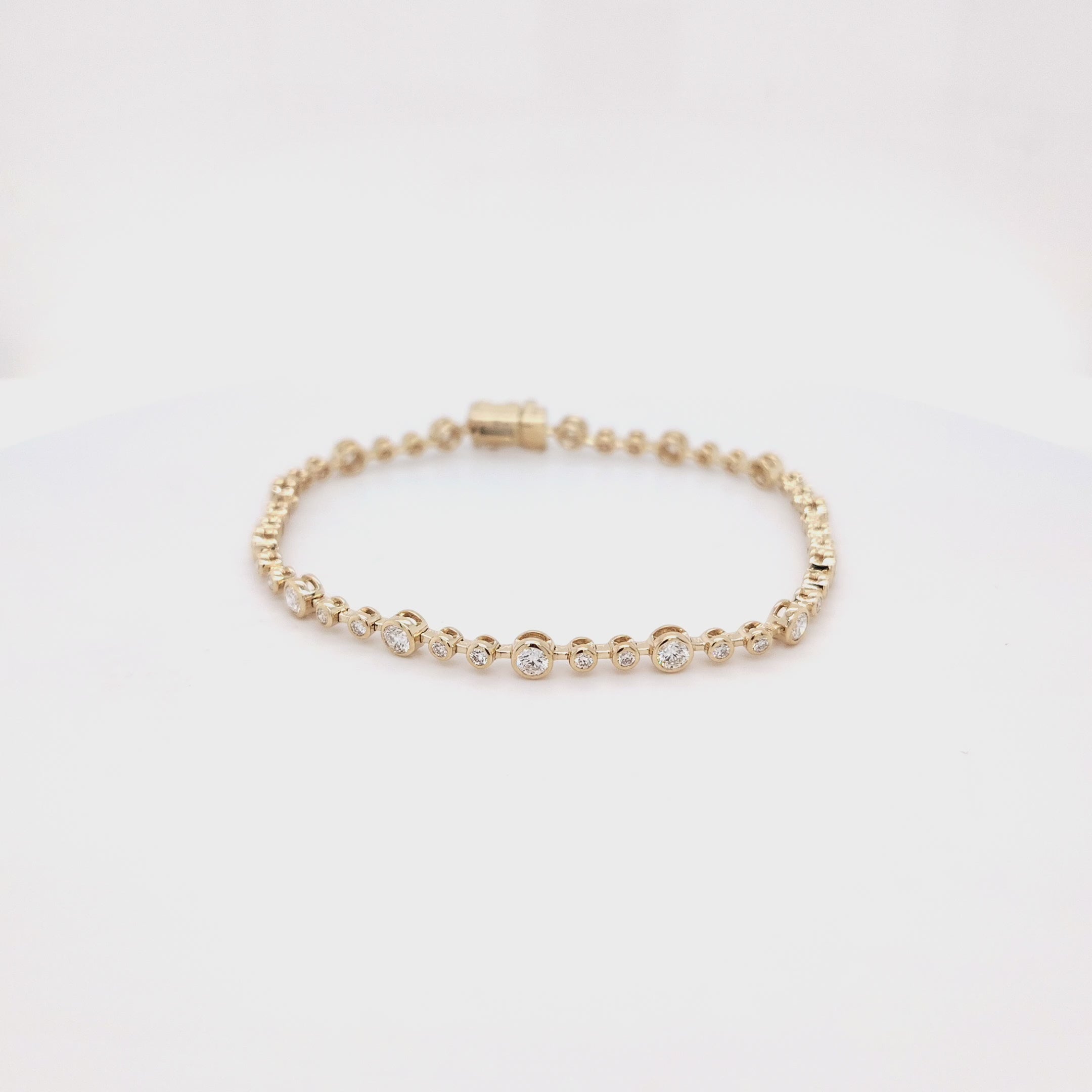 Bezel-Set Diamond Tennis Bracelet