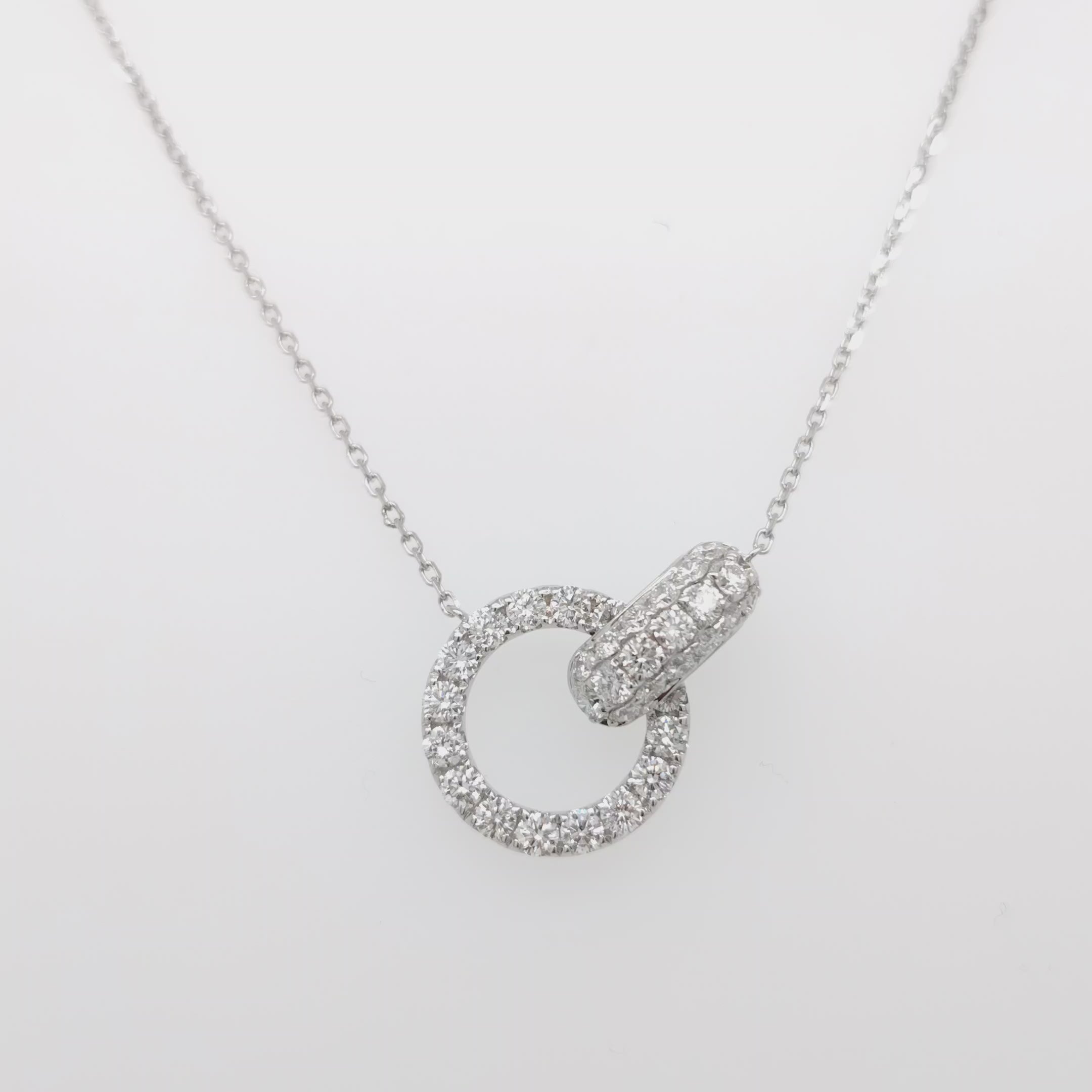 Interlocking Circle Diamond Necklace
