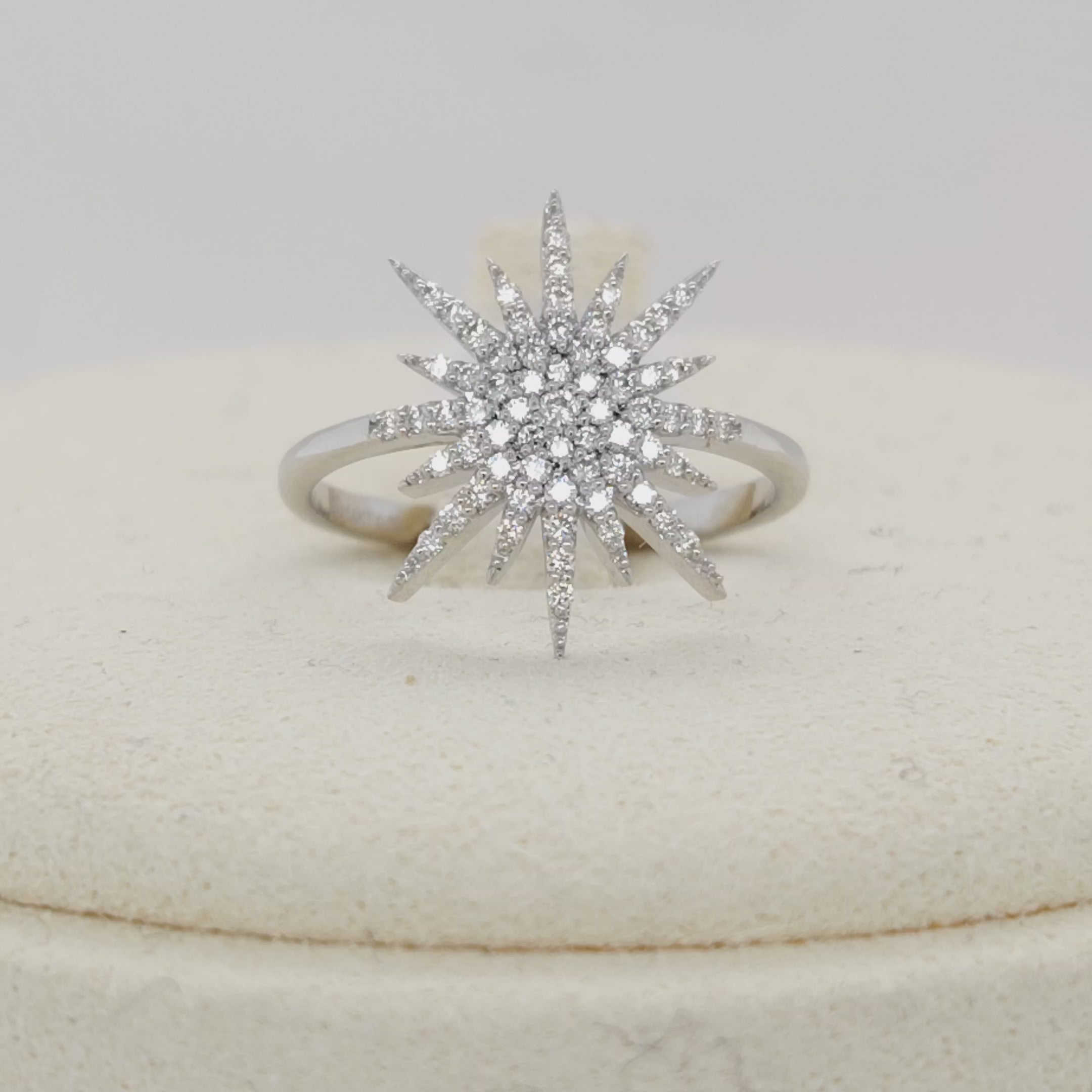 Celestial Starburst Diamond Ring