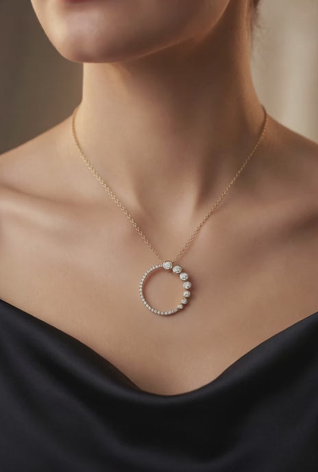 Celestial Cascade Diamond Pendant