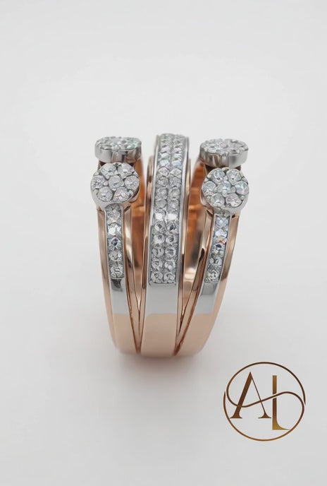 Radiant Cascade Diamond Ring
